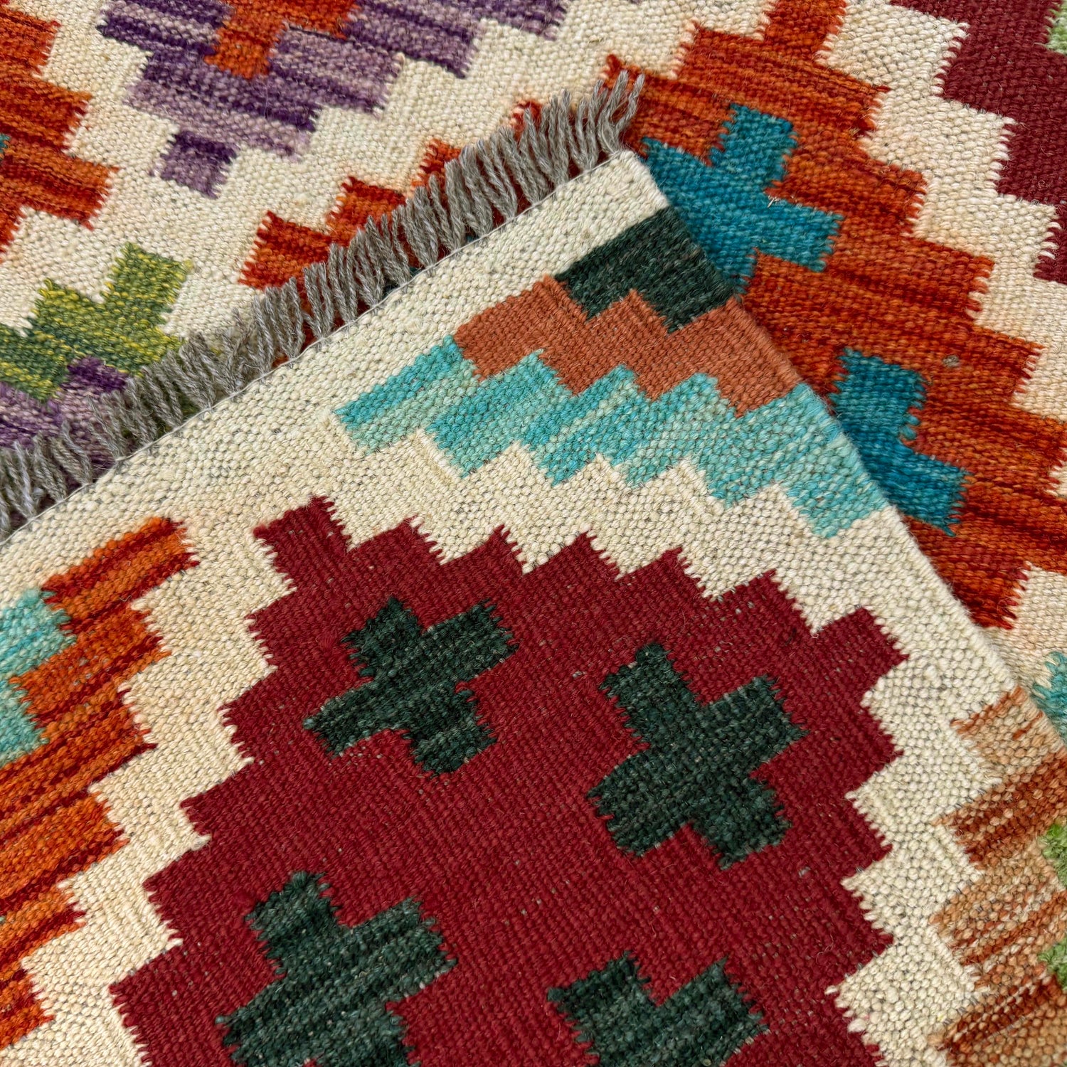 Handmade Multi Kilim Geometric 3x5 ft