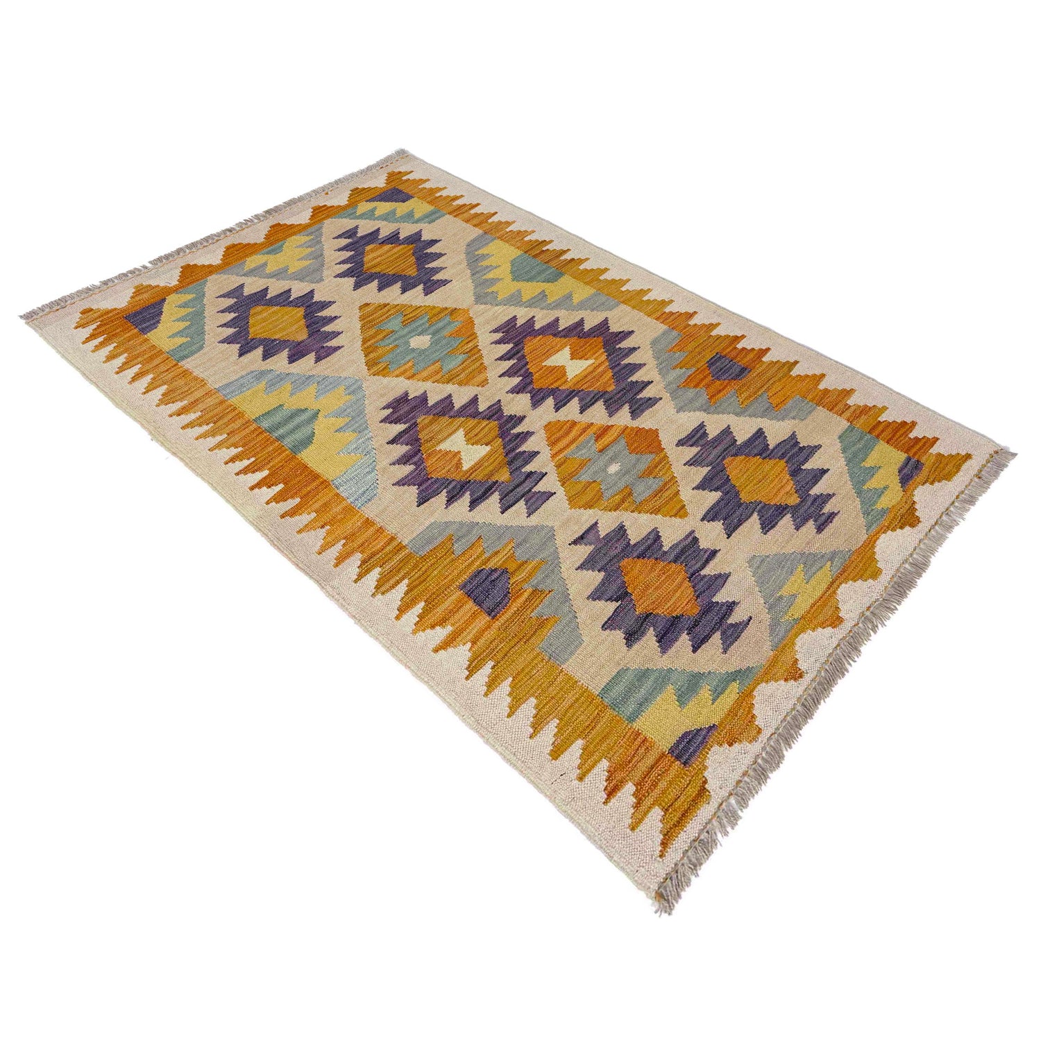 Handmade Multi Kilim Geometric 3x5 ft