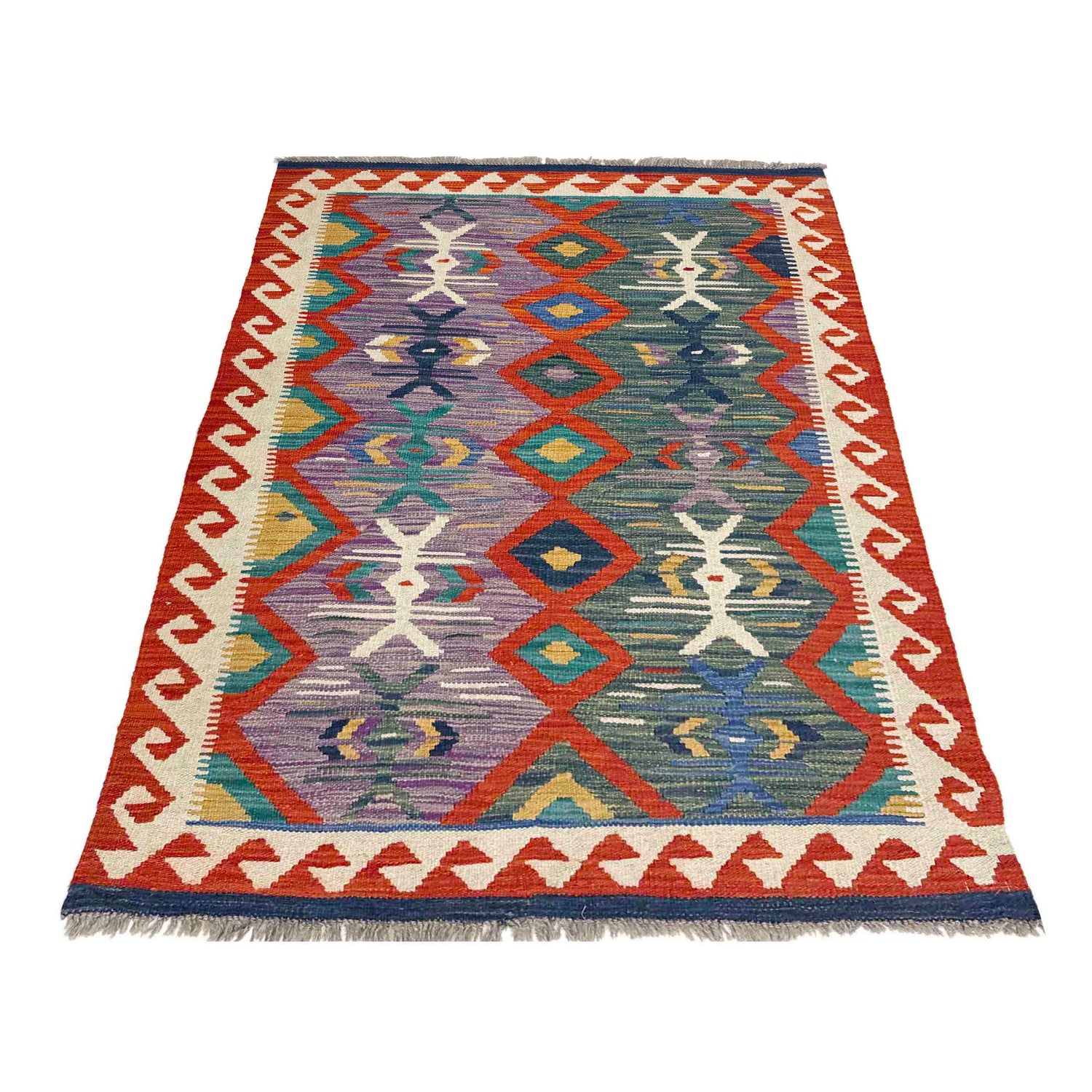 Handmade Multi Kilim Geometric 3x5 ft