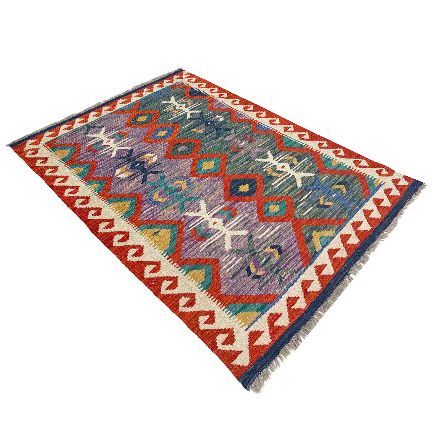 Handmade Multi Kilim Geometric 3x5 ft