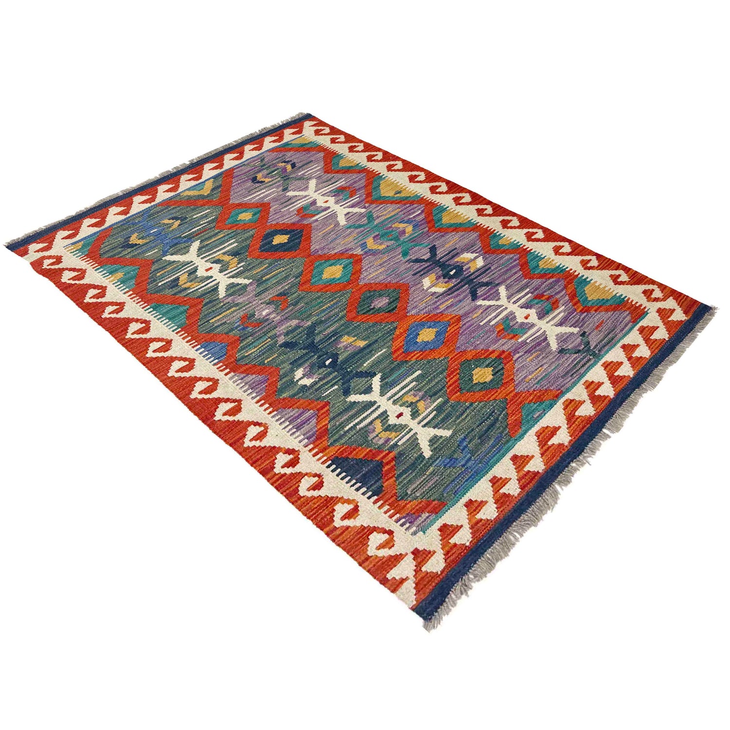 Handmade Multi Kilim Geometric 3x5 ft