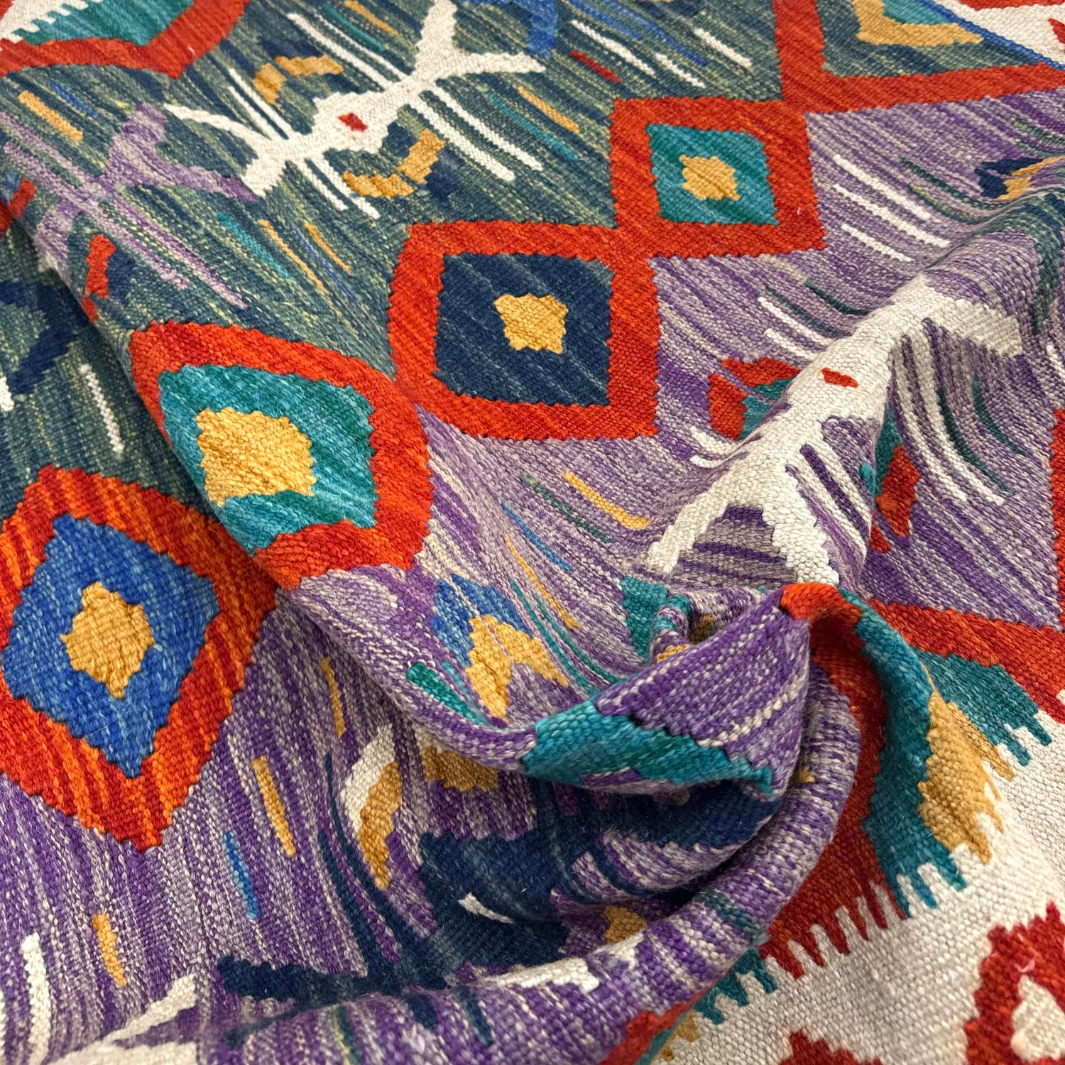 Handmade Multi Kilim Geometric 3x5 ft