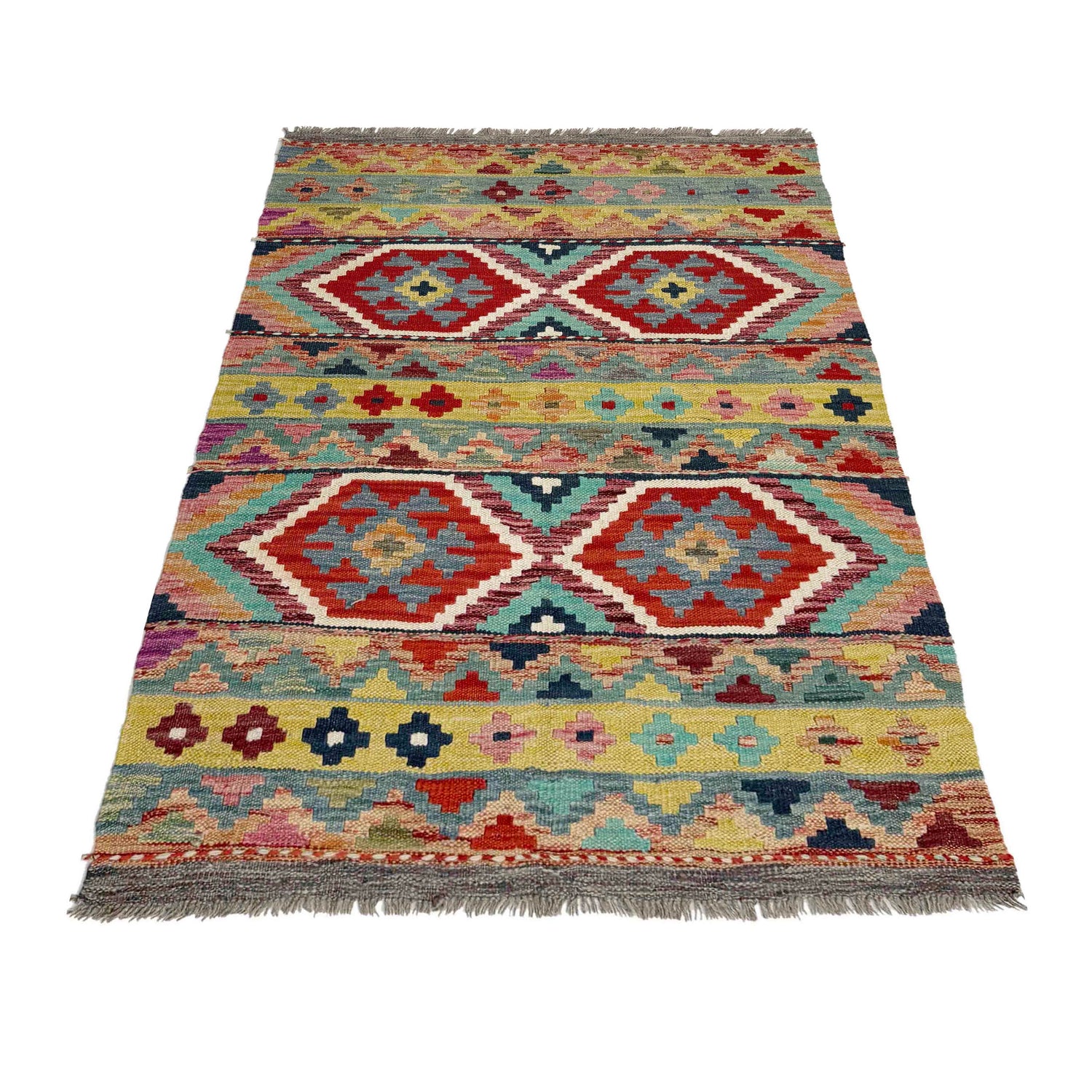 Handmade Multi Kilim Geometric 3x5 ft