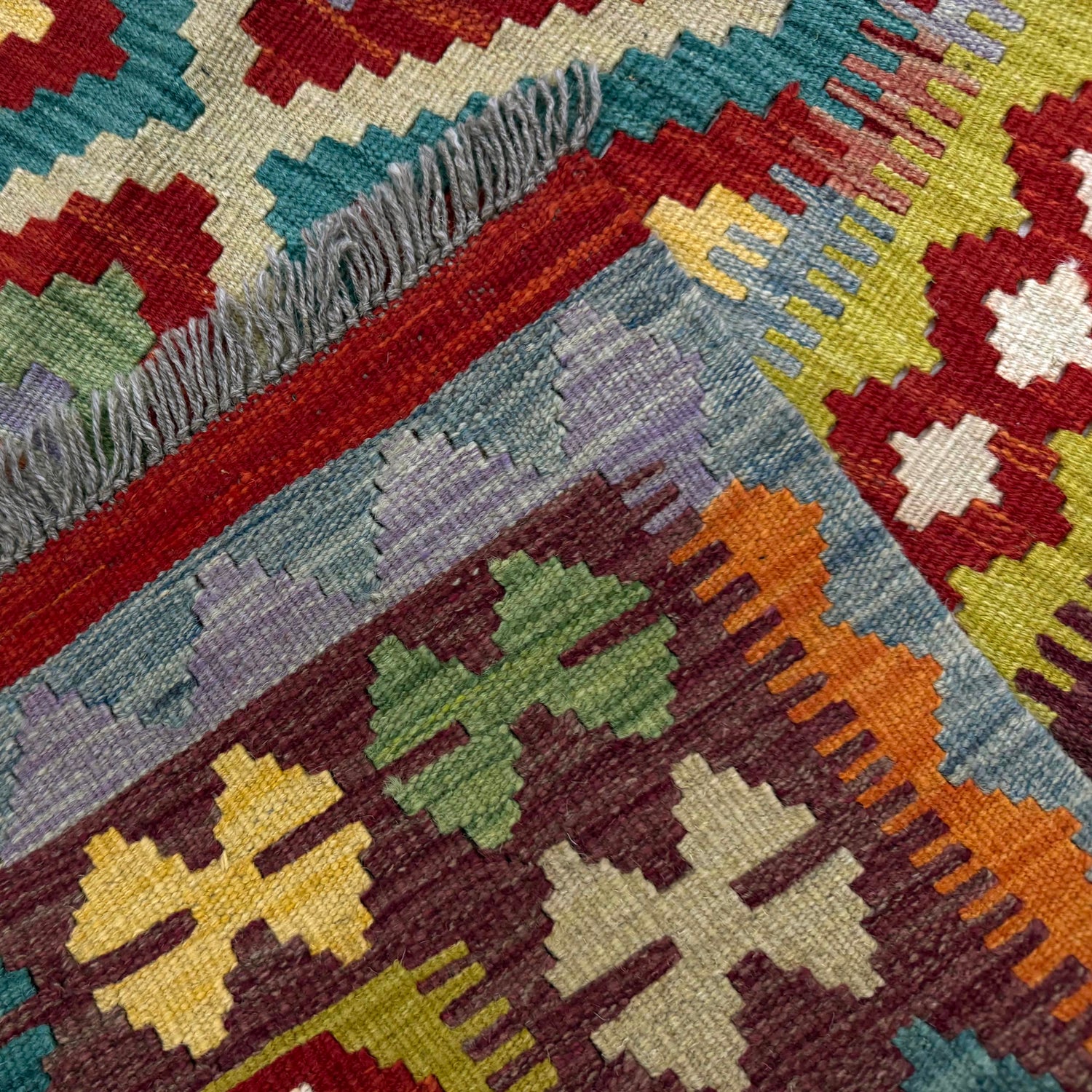 Handmade Multi Kilim Geometric 3x5 ft