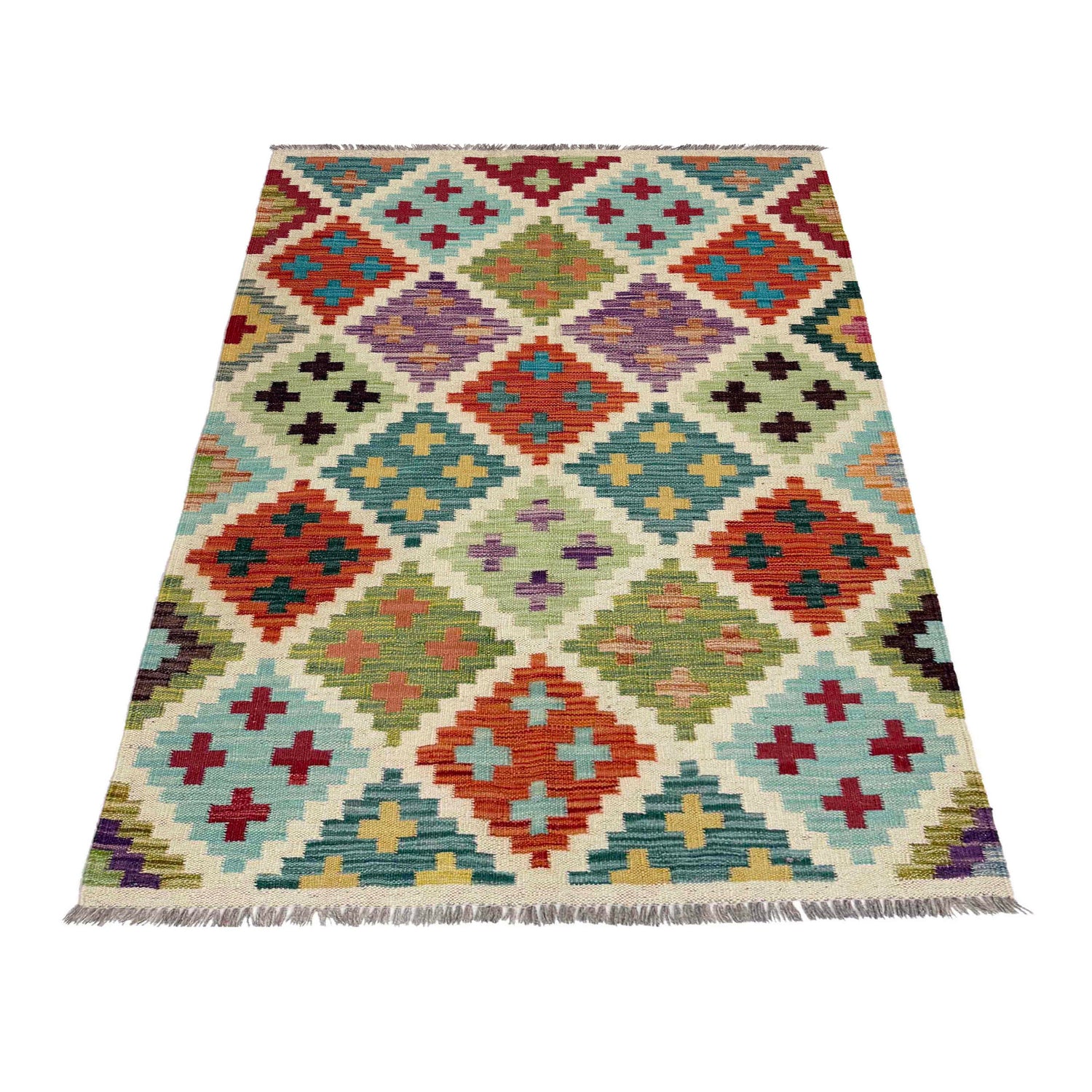 Handmade Multi Kilim Geometric 3x5 ft