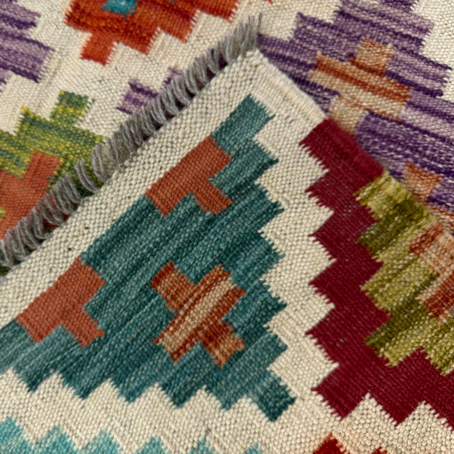 Handmade Multi Kilim Geometric 3x5 ft