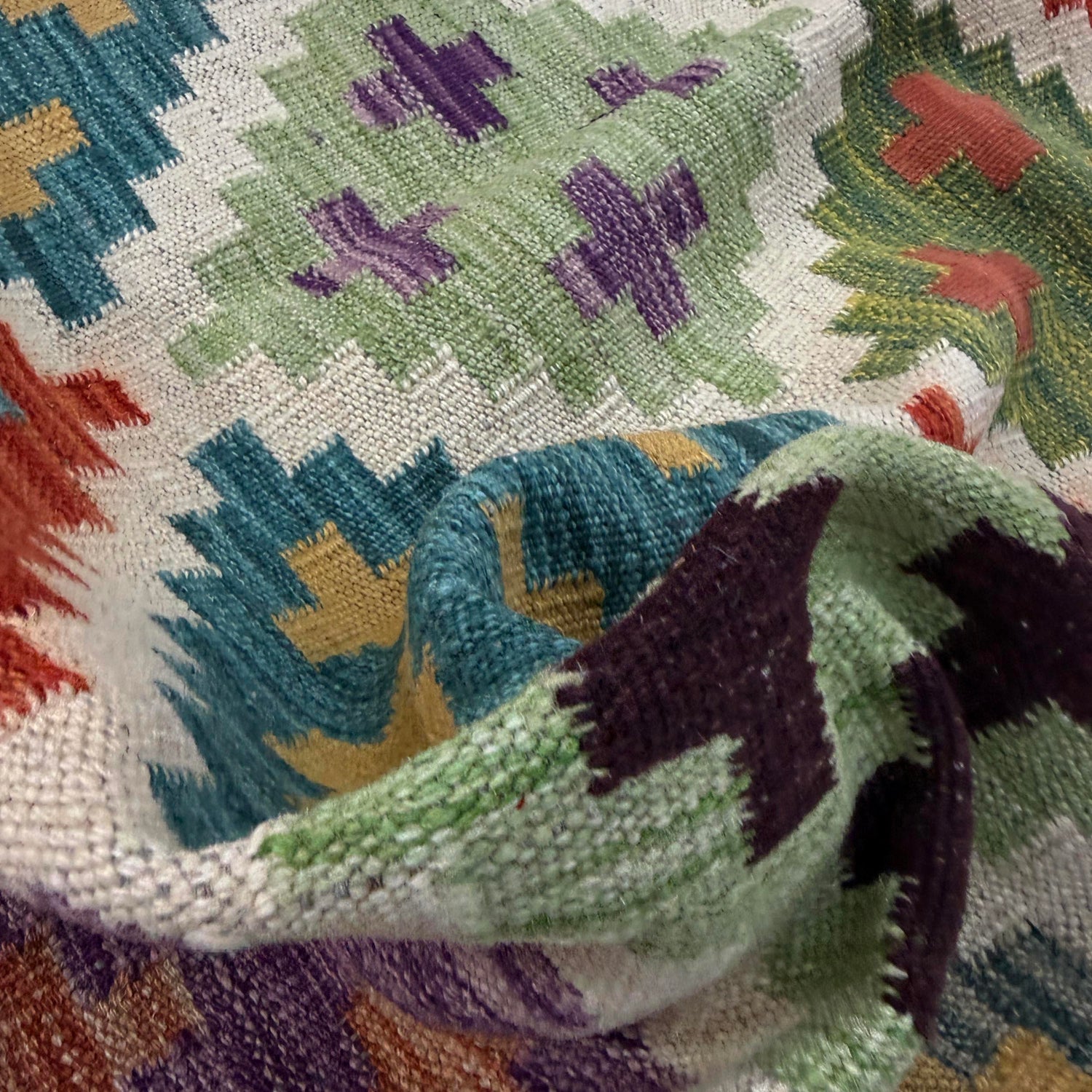 Handmade Multi Kilim Geometric 3x5 ft