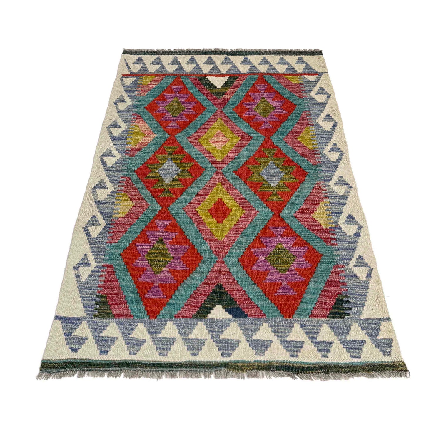 Handmade Multi Kilim Geometric 3x5 ft