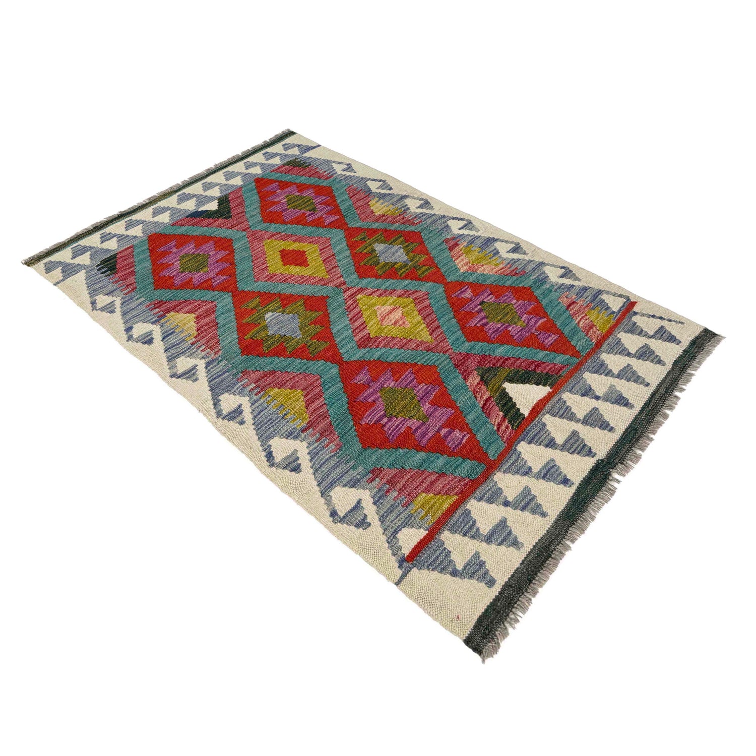 Handmade Multi Kilim Geometric 3x5 ft