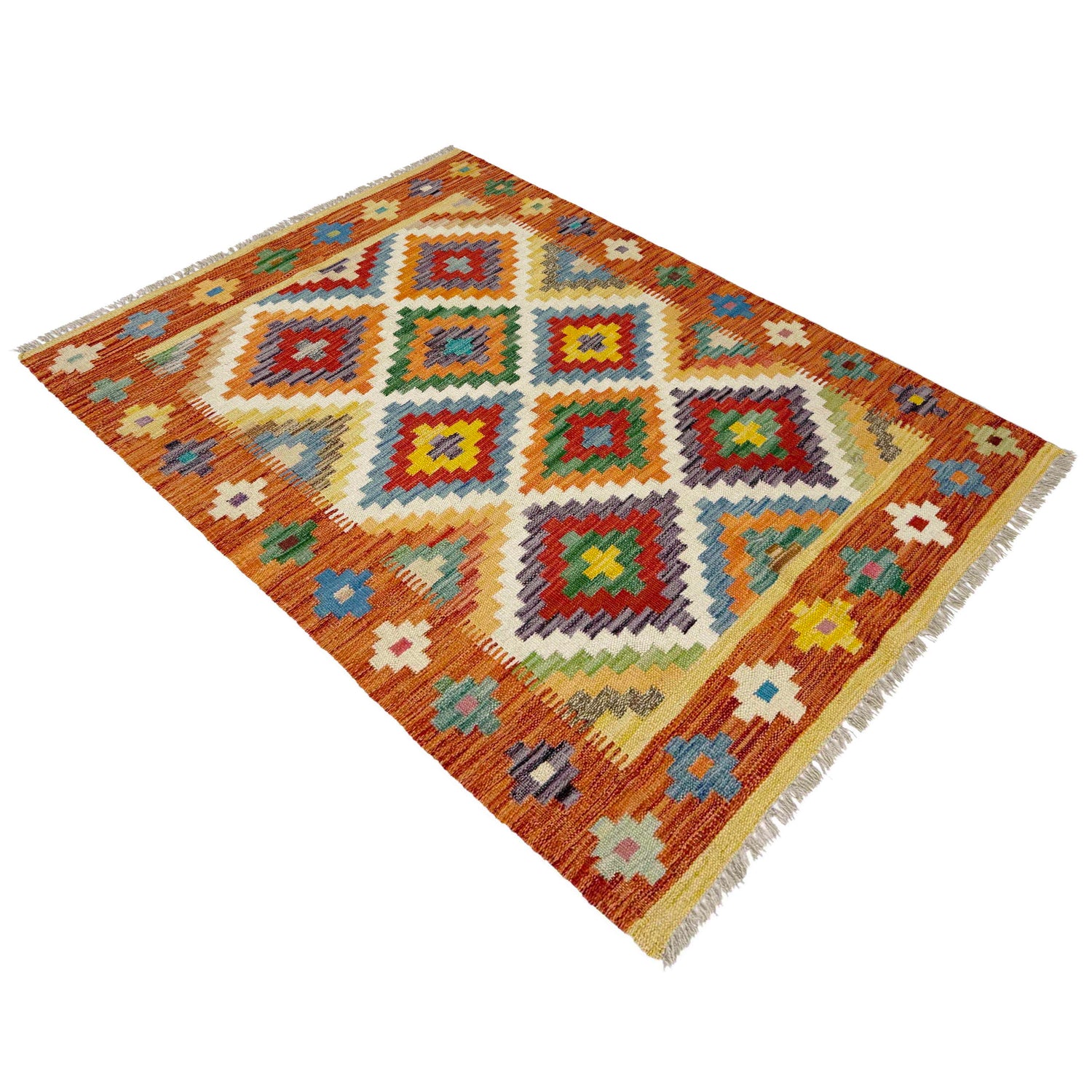 Handmade Multi Kilim Geometric 3x5 ft