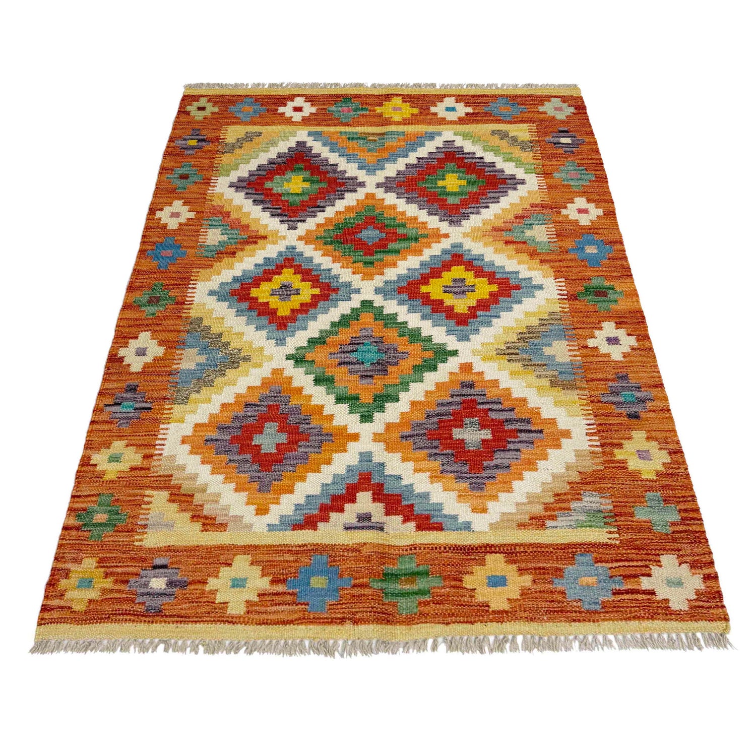 Handmade Multi Kilim Geometric 3x5 ft