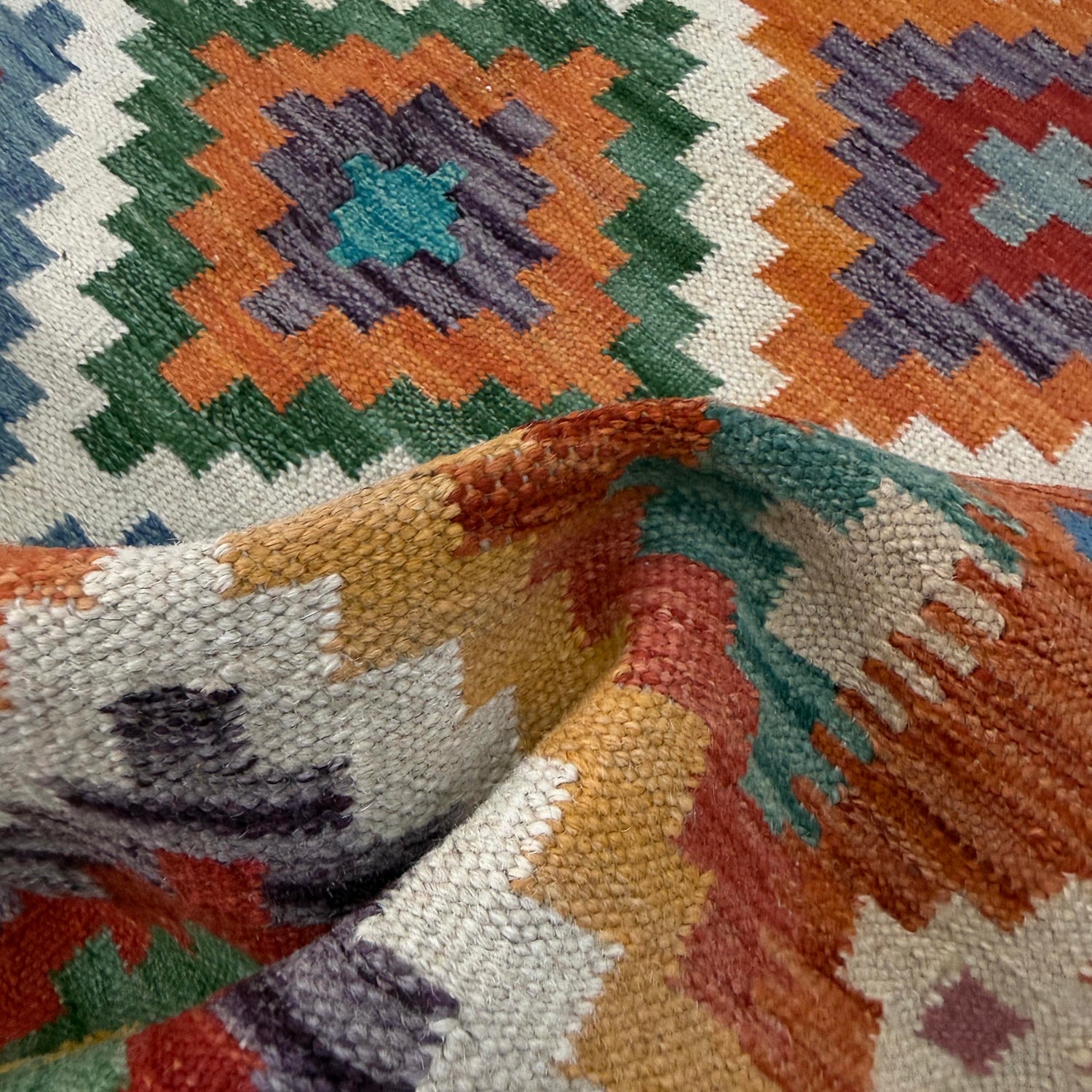 Handmade Multi Kilim Geometric 3x5 ft