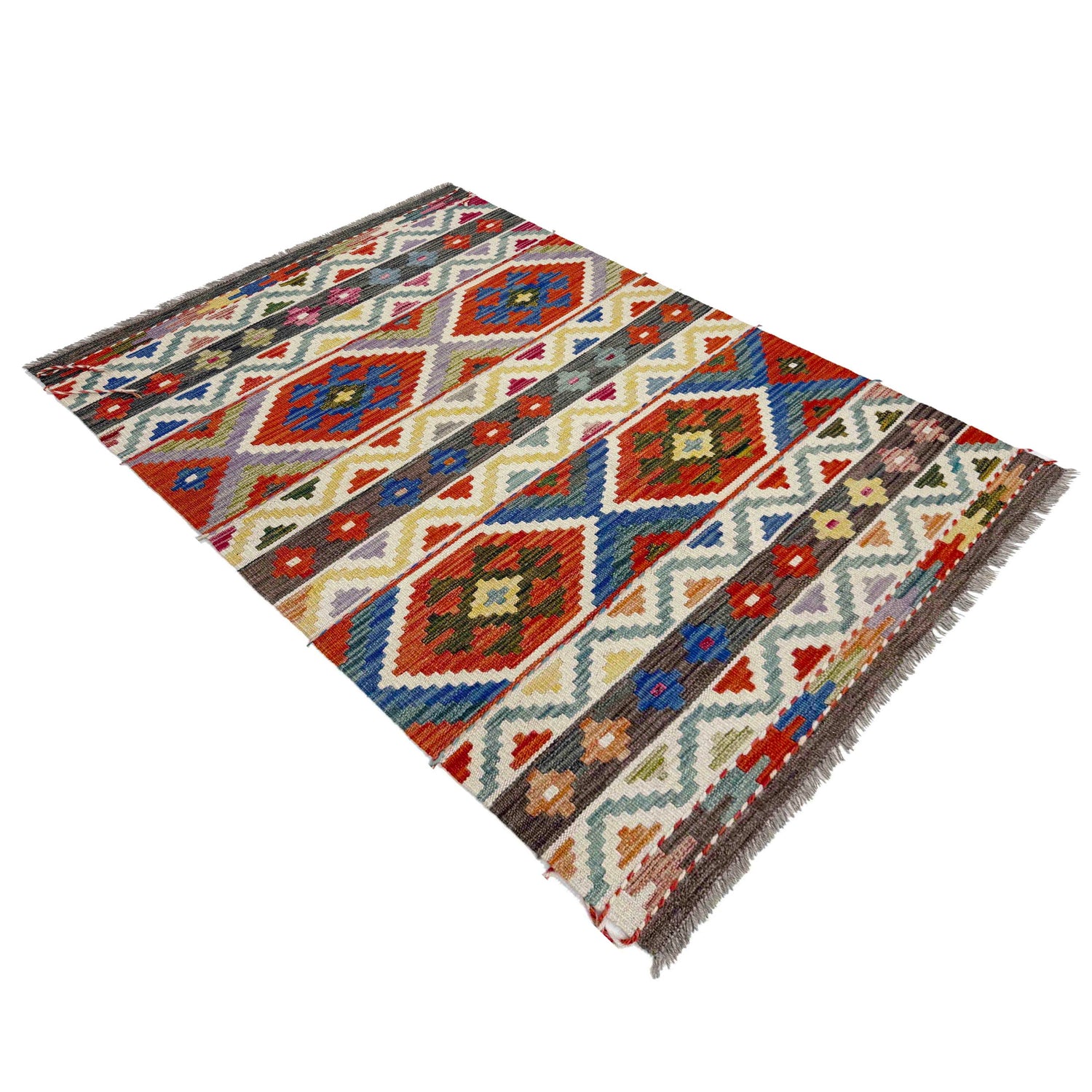 Handmade Multi Kilim Geometric 3x5 ft