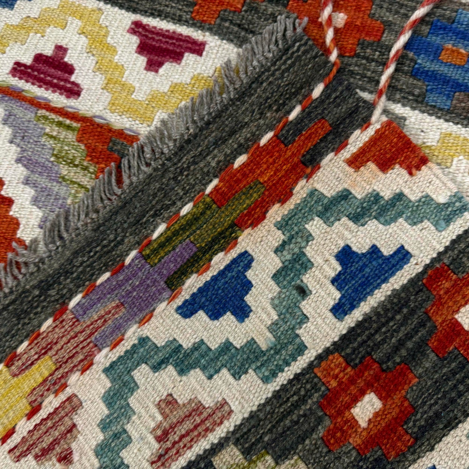 Handmade Multi Kilim Geometric 3x5 ft
