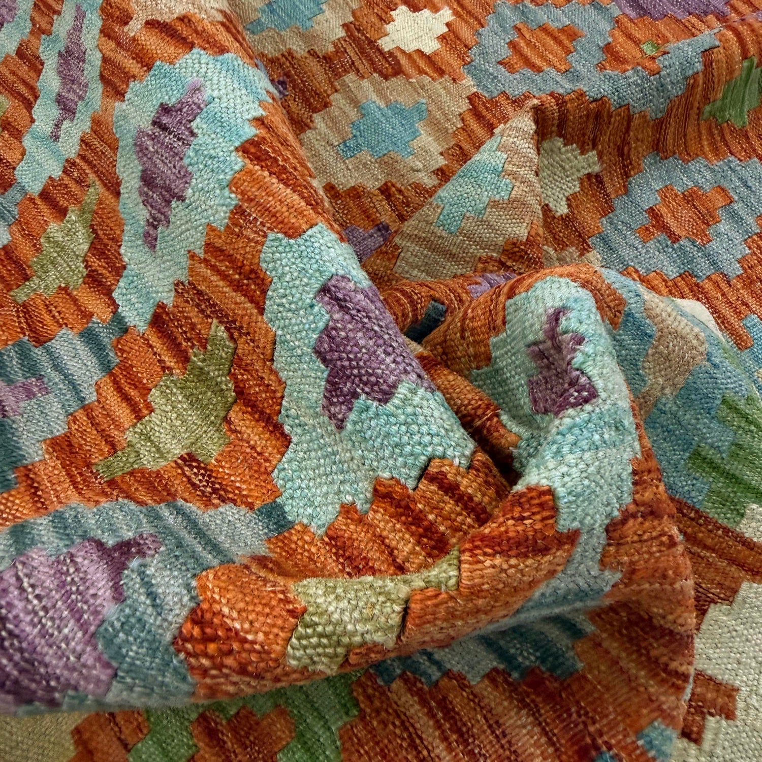 Handmade Multi Kilim Geometric 4x7 ft