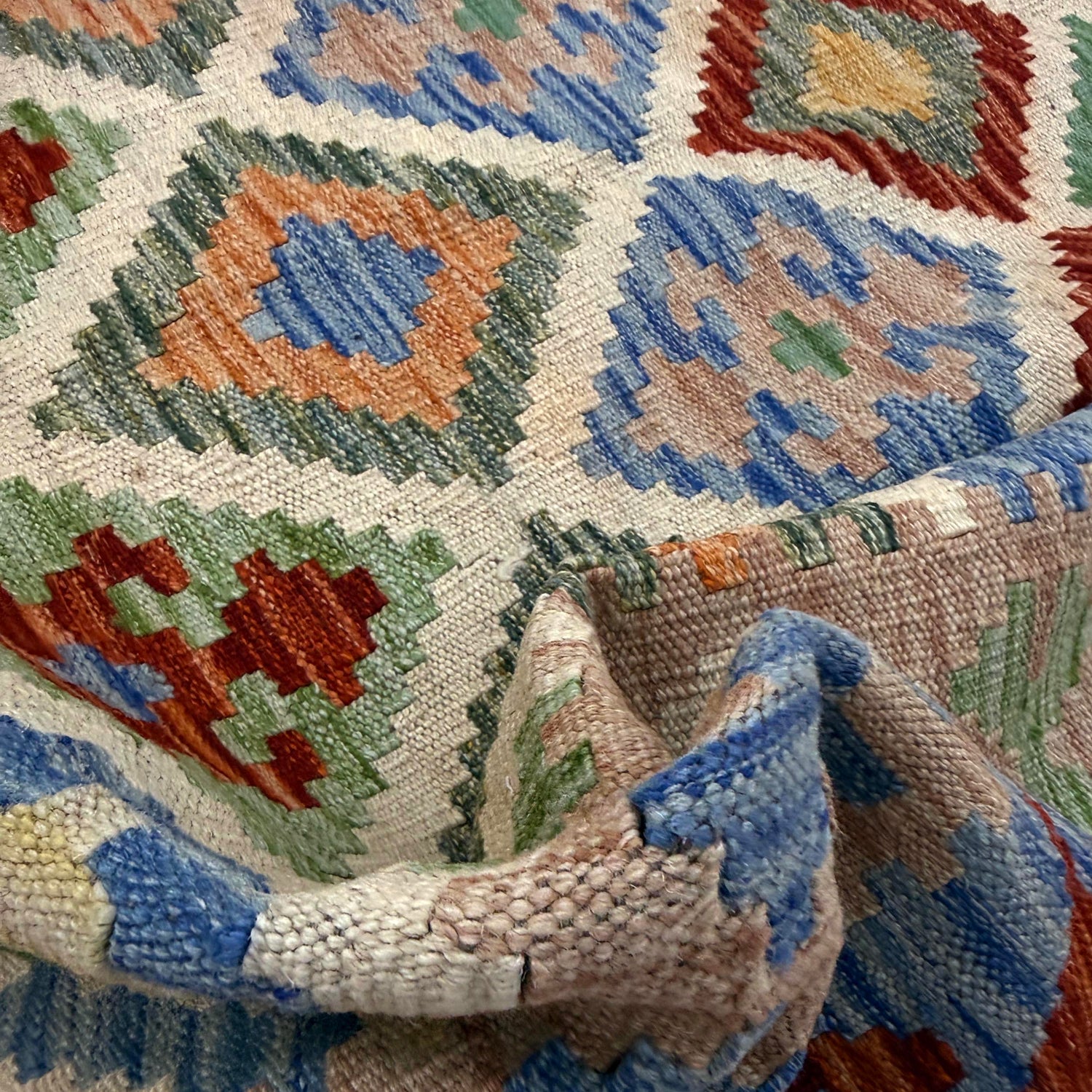 Handmade Multi Kilim Geometric 4x6 ft