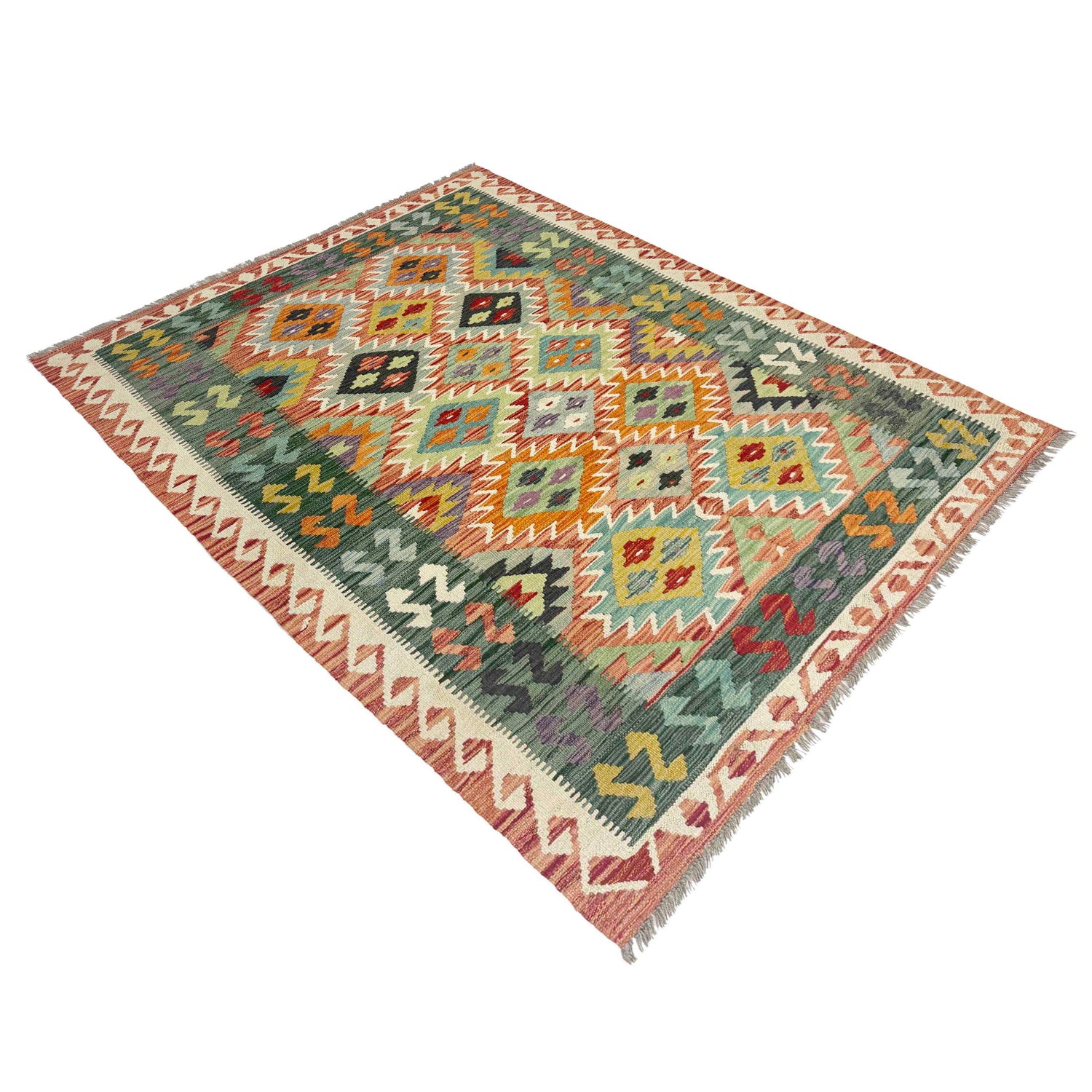 Handmade Multi Kilim Geometric 4x6 ft