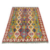 Handmade Multi Kilim Geometric 4x6 ft