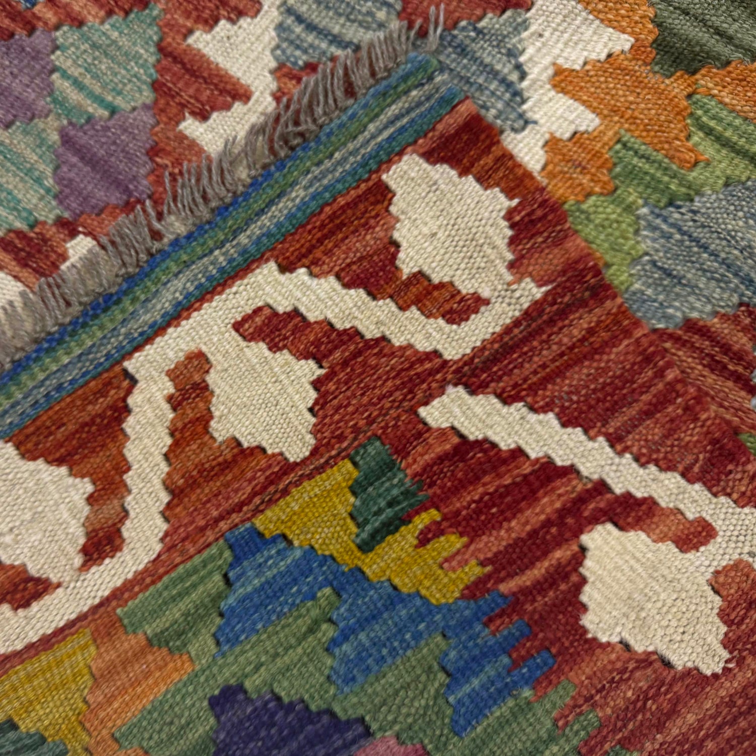 Handmade Multi Kilim Geometric 4x6 ft