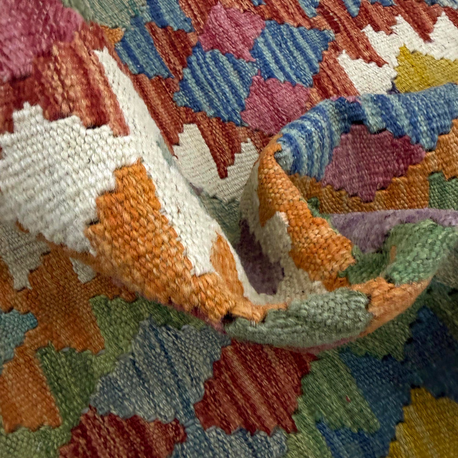 Handmade Multi Kilim Geometric 4x6 ft