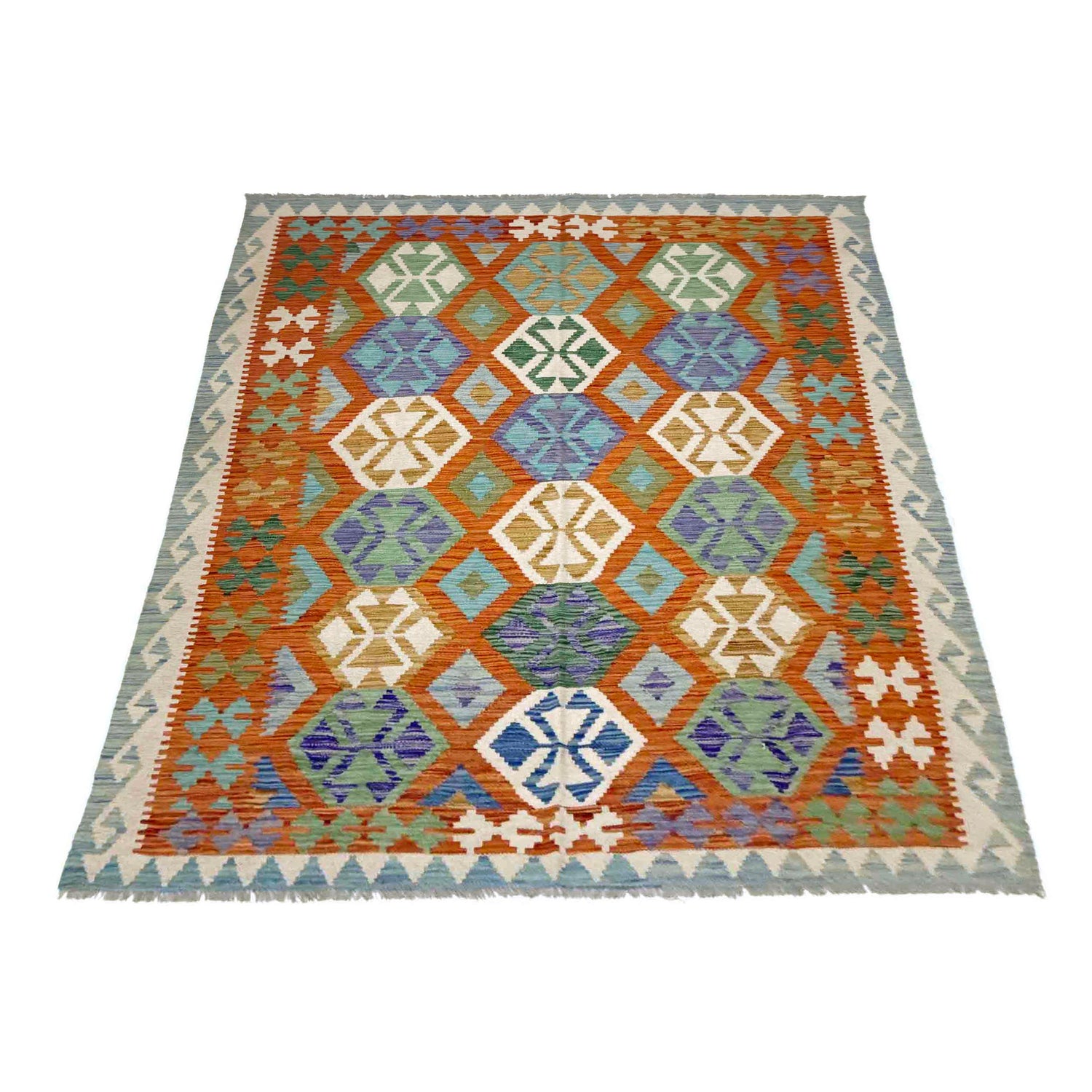 Handmade Multi Kilim Geometric 5x8 ft