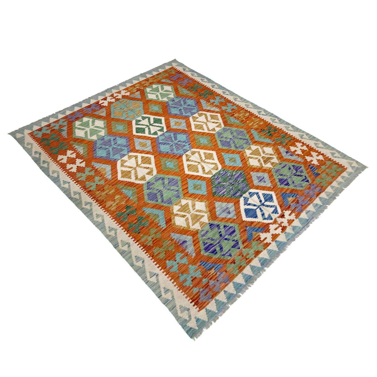 Handmade Multi Kilim Geometric 5x8 ft