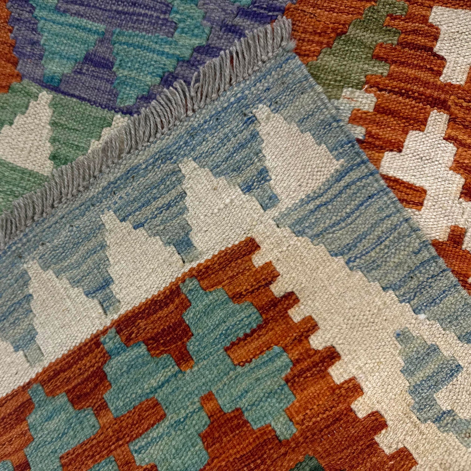 Handmade Multi Kilim Geometric 5x8 ft