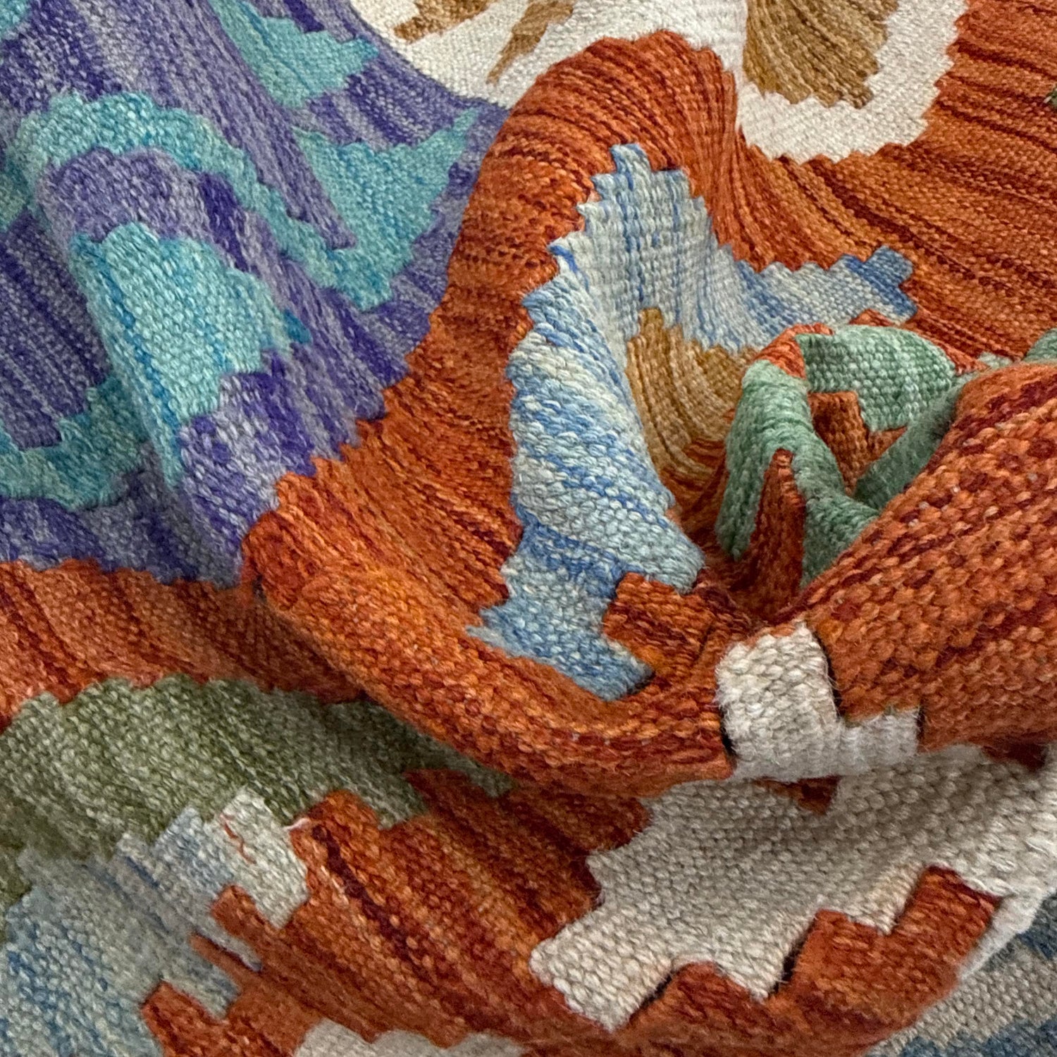 Handmade Multi Kilim Geometric 5x8 ft