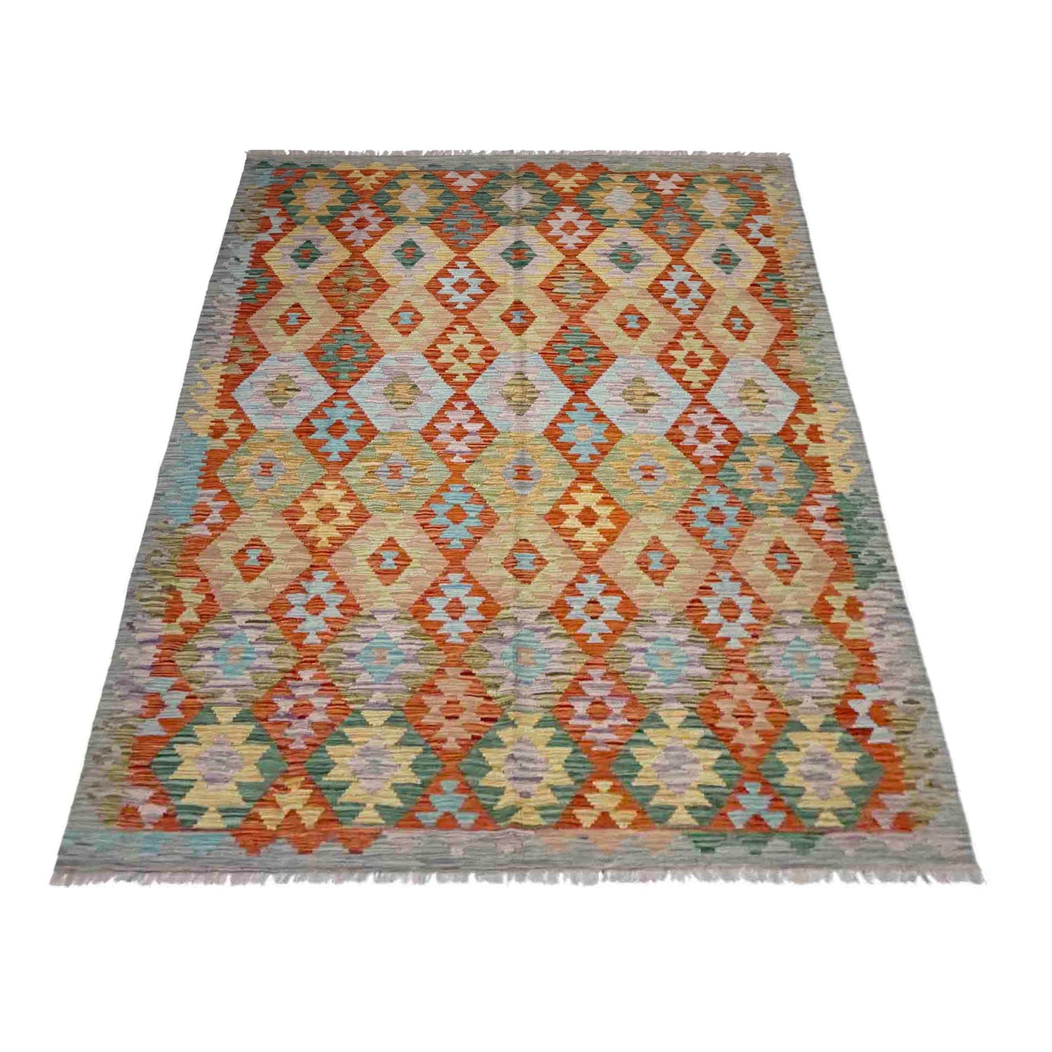 Handmade Multi Kilim Geometric 5x8 ft