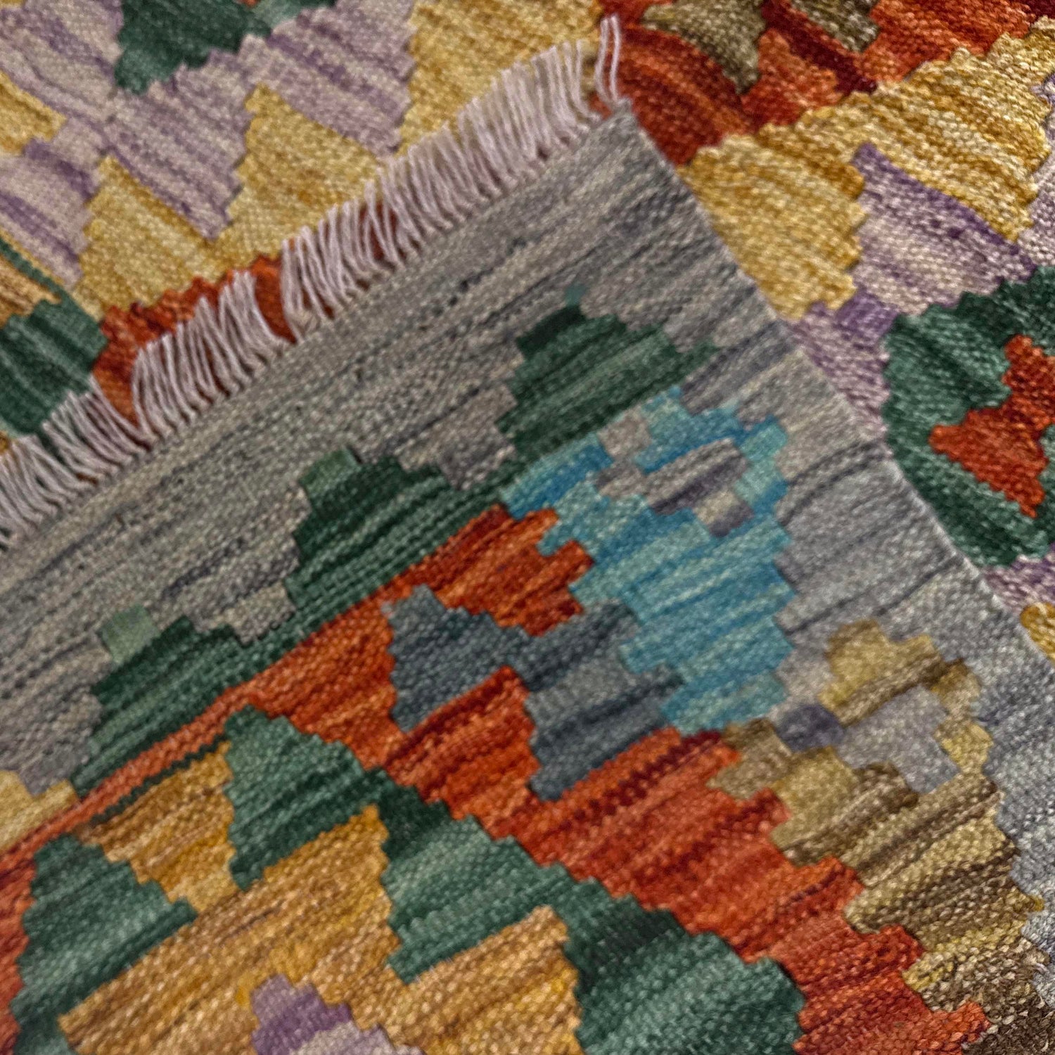 Handmade Multi Kilim Geometric 5x8 ft