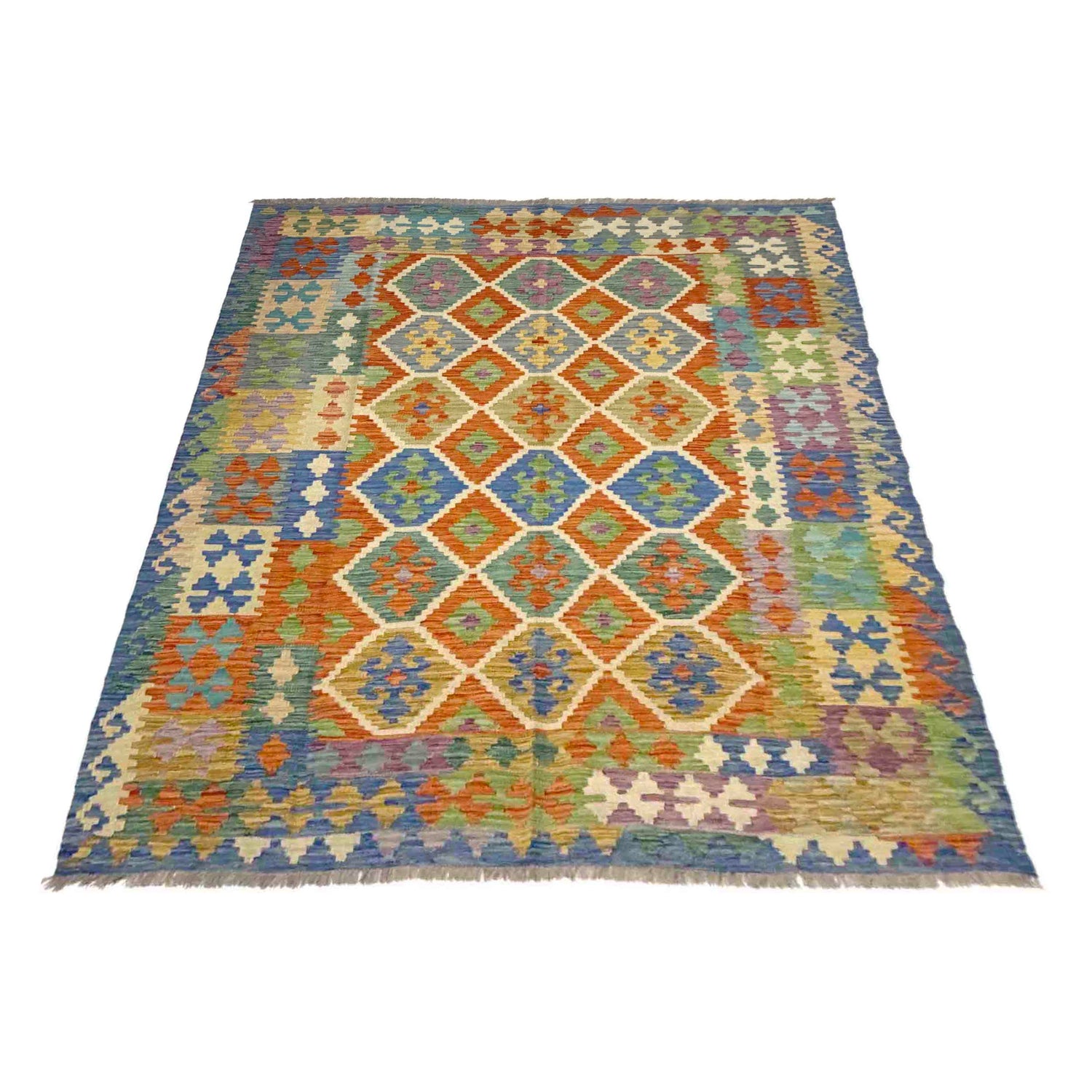 Handmade Multi Kilim Geometric 5x8 ft
