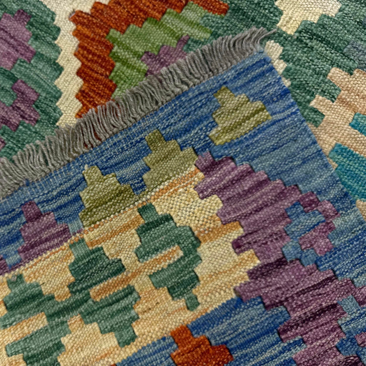 Handmade Multi Kilim Geometric 5x8 ft