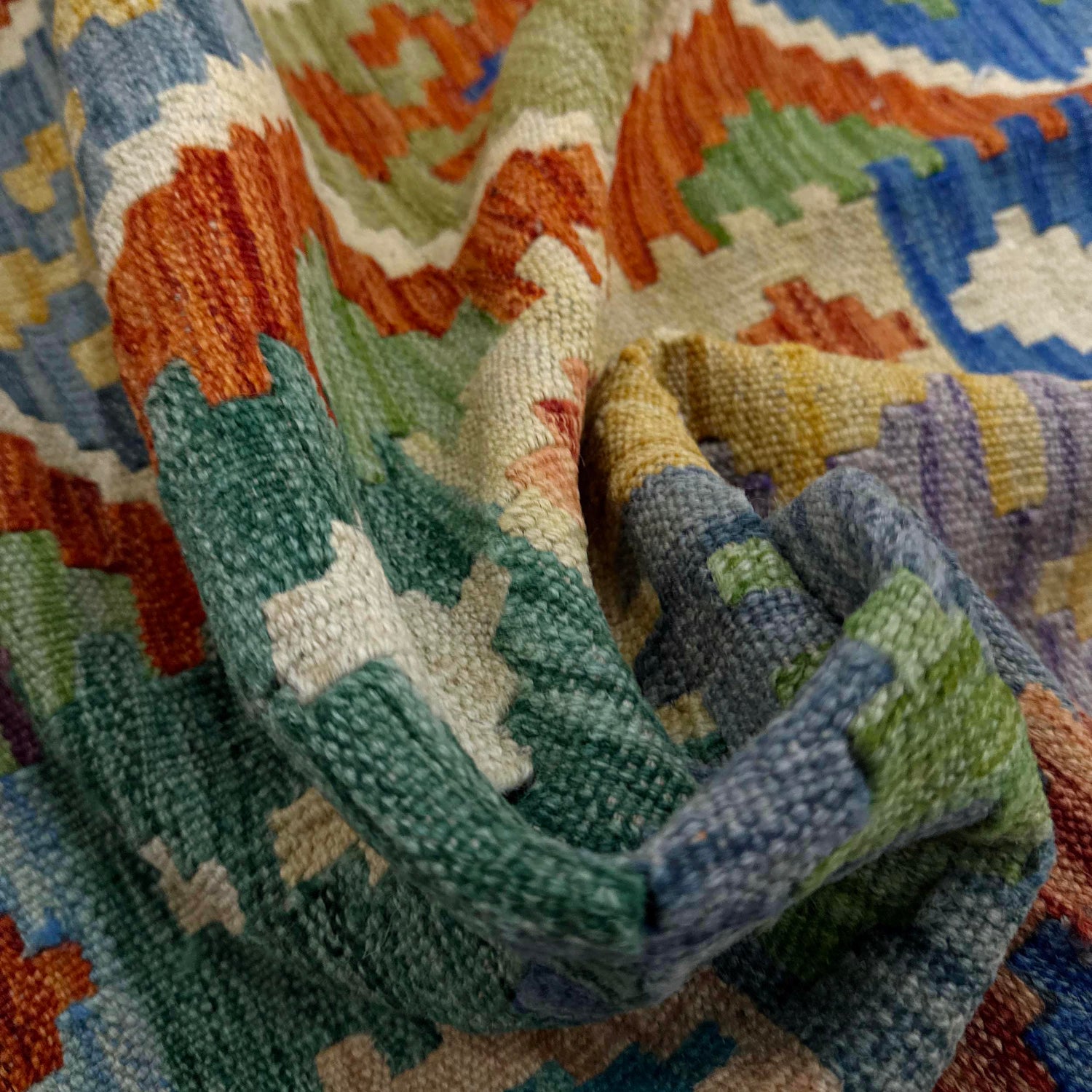 Handmade Multi Kilim Geometric 5x8 ft