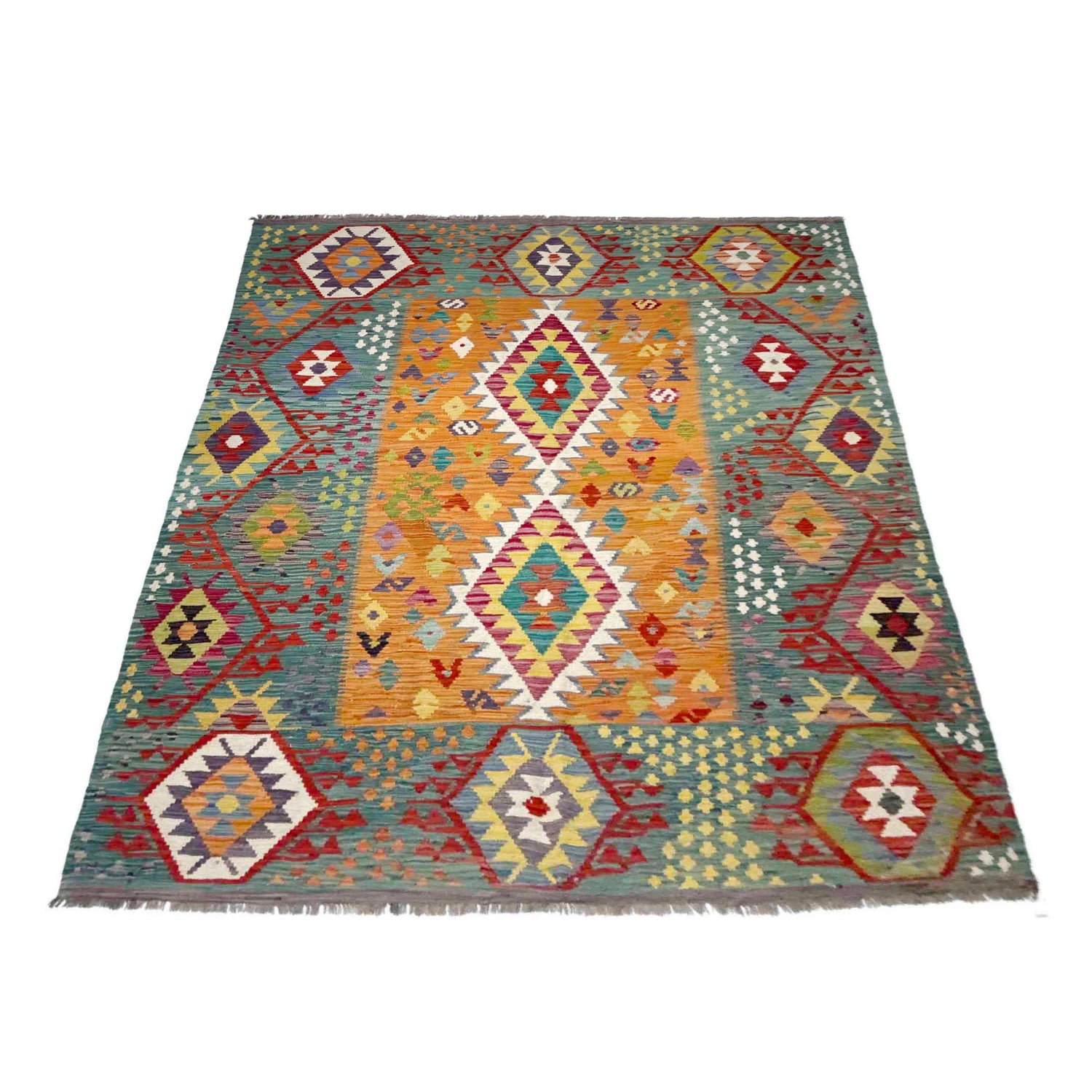 Handmade Multi Kilim Geometric 5x8 ft