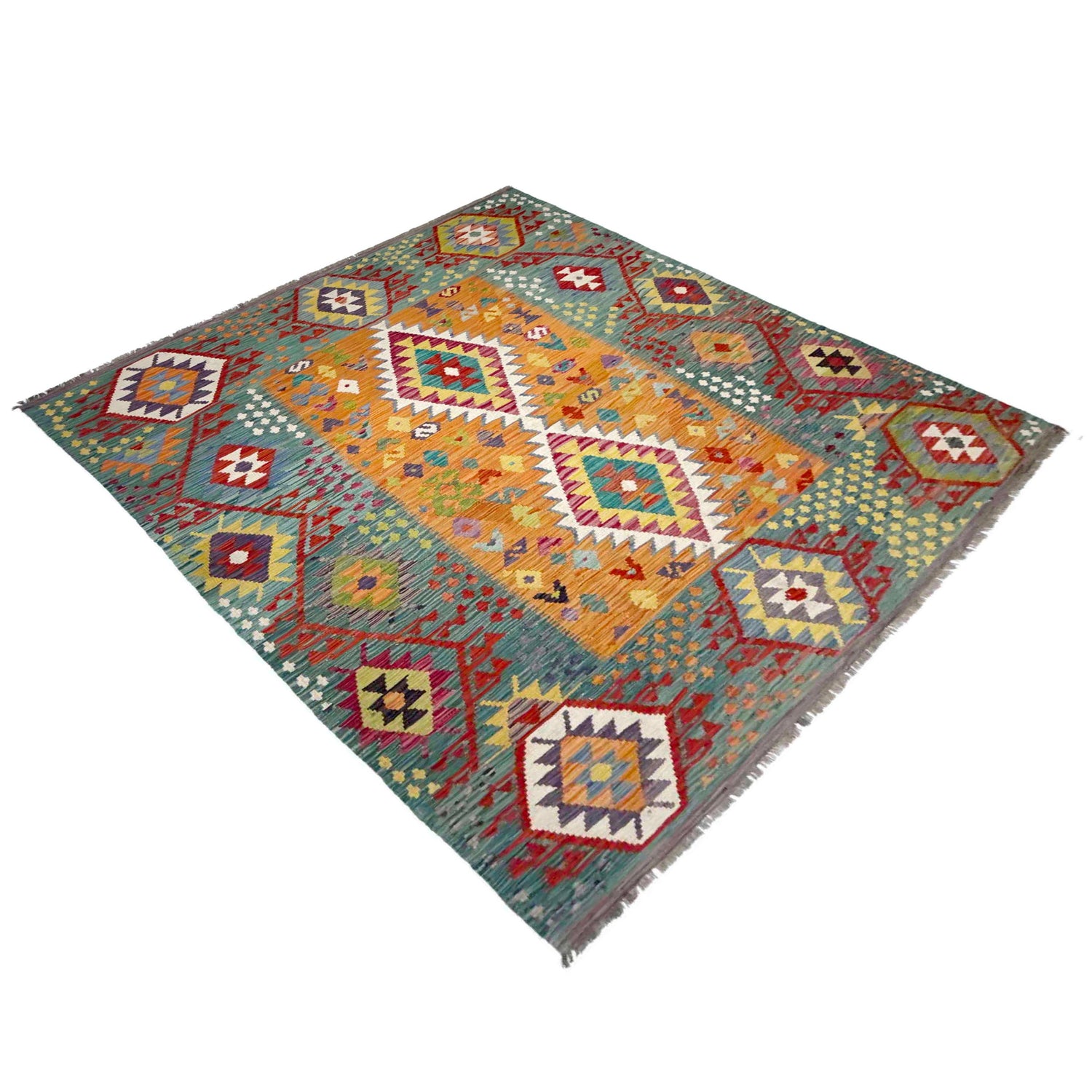 Handmade Multi Kilim Geometric 5x8 ft