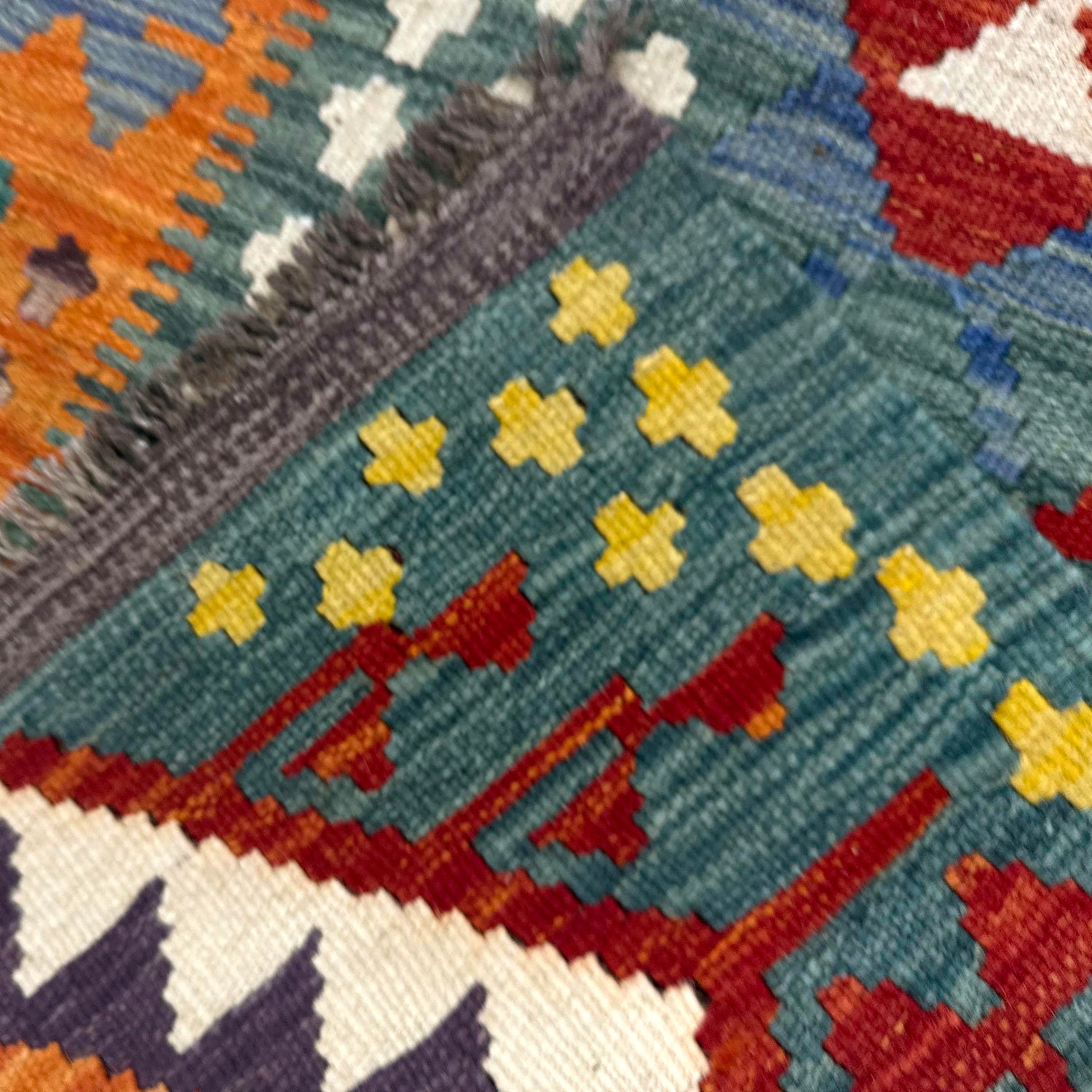 Handmade Multi Kilim Geometric 5x8 ft