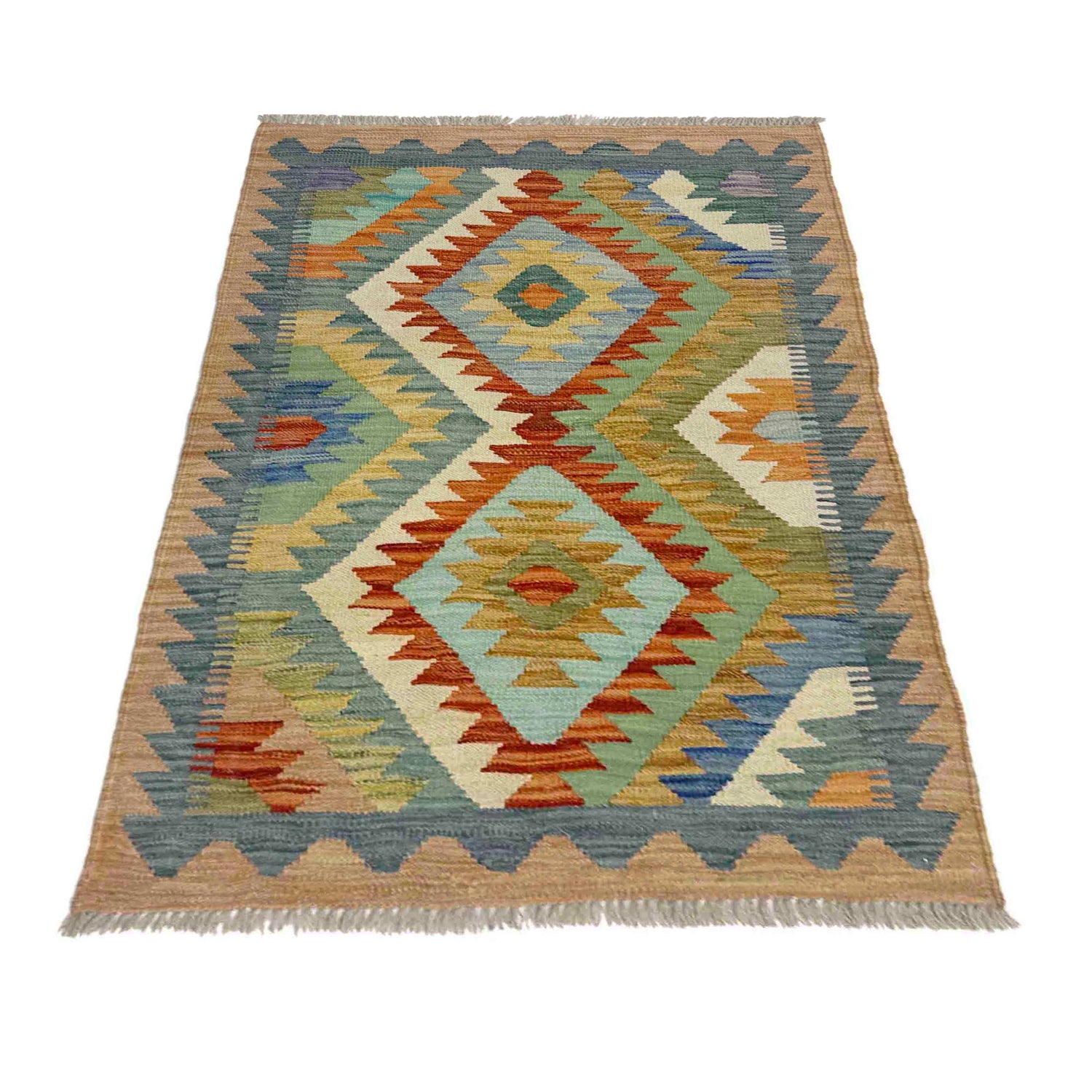 Handmade Multi Kilim Geometric 2x4 ft