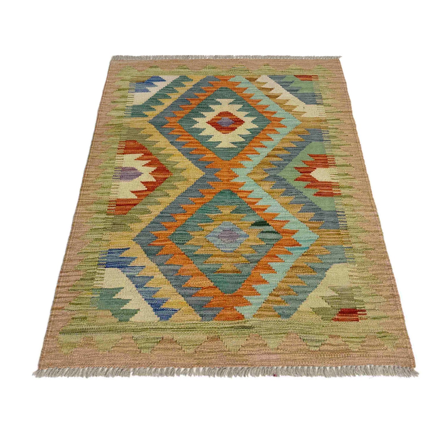 Handmade Multi Kilim Geometric 2x4 ft