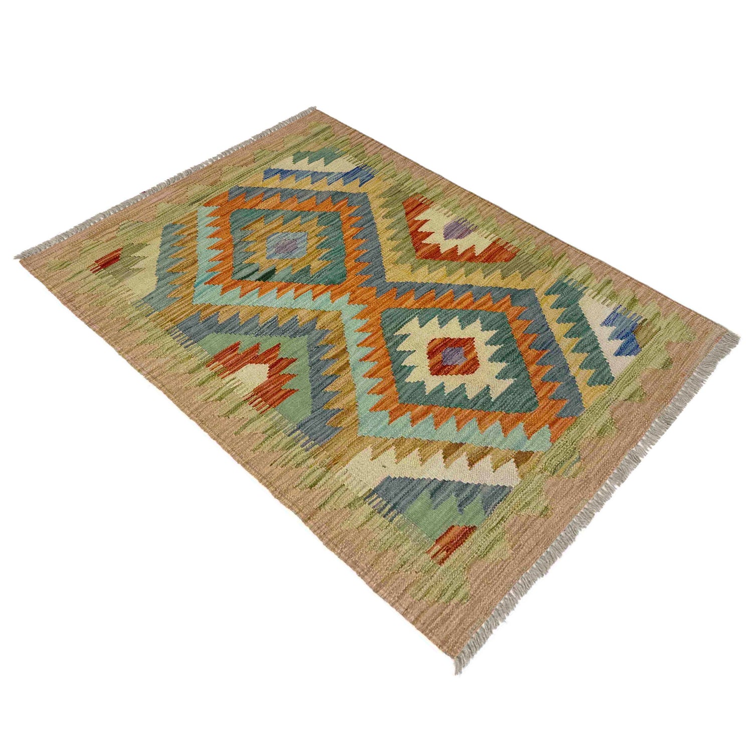 Handmade Multi Kilim Geometric 2x4 ft