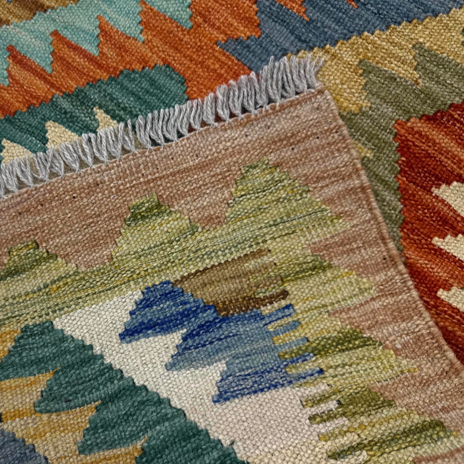 Handmade Multi Kilim Geometric 2x4 ft