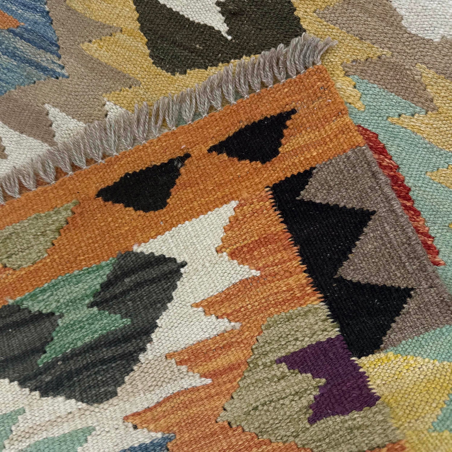 Handmade Multi Kilim Geometric 2x4 ft