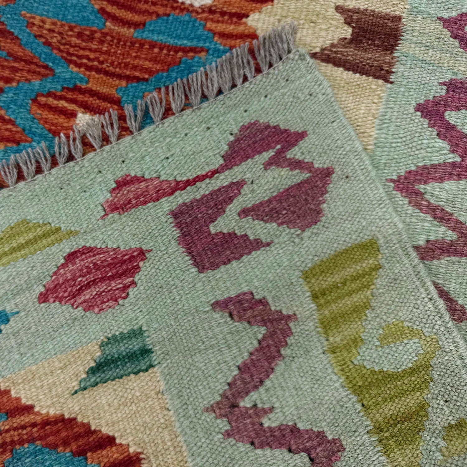 Handmade Multi Kilim Geometric 2x4 ft