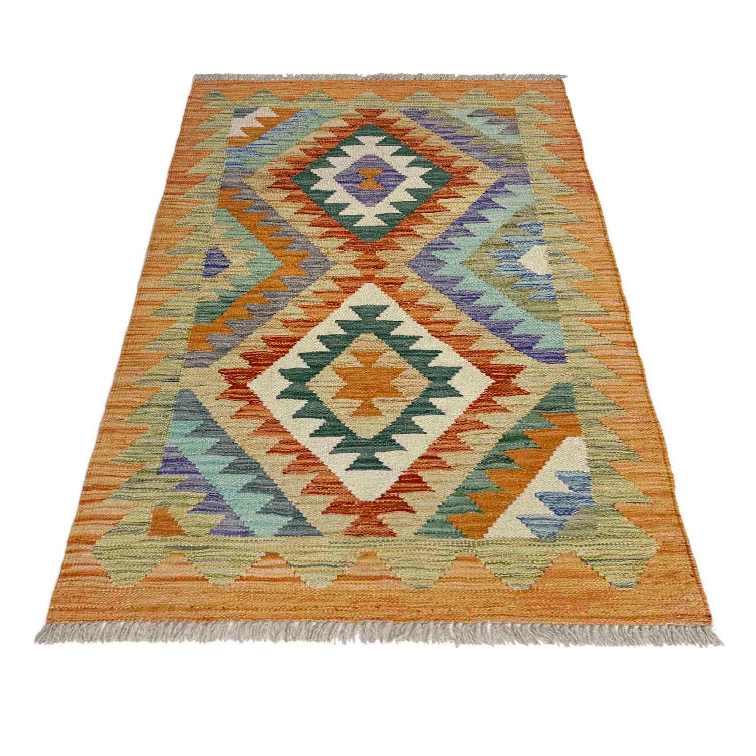 Handmade Multi Kilim Geometric 2x4 ft
