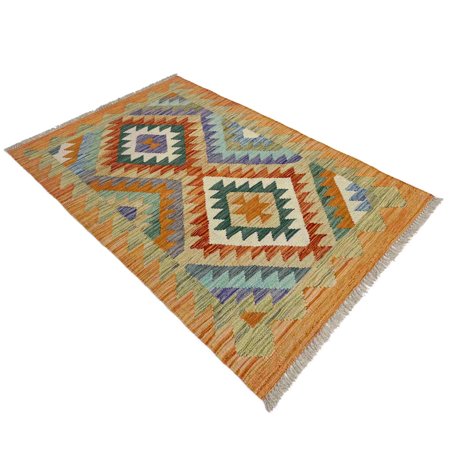 Handmade Multi Kilim Geometric 2x4 ft