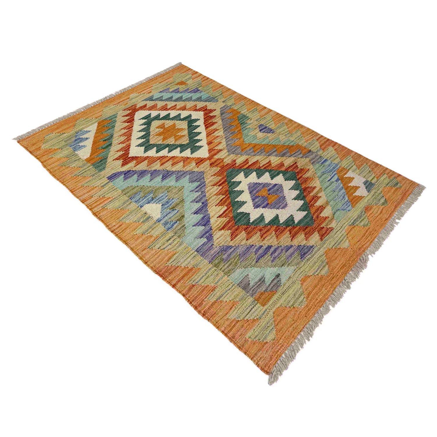 Handmade Multi Kilim Geometric 2x4 ft