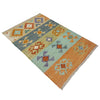 Handmade Multi Kilim Geometric 2x4 ft