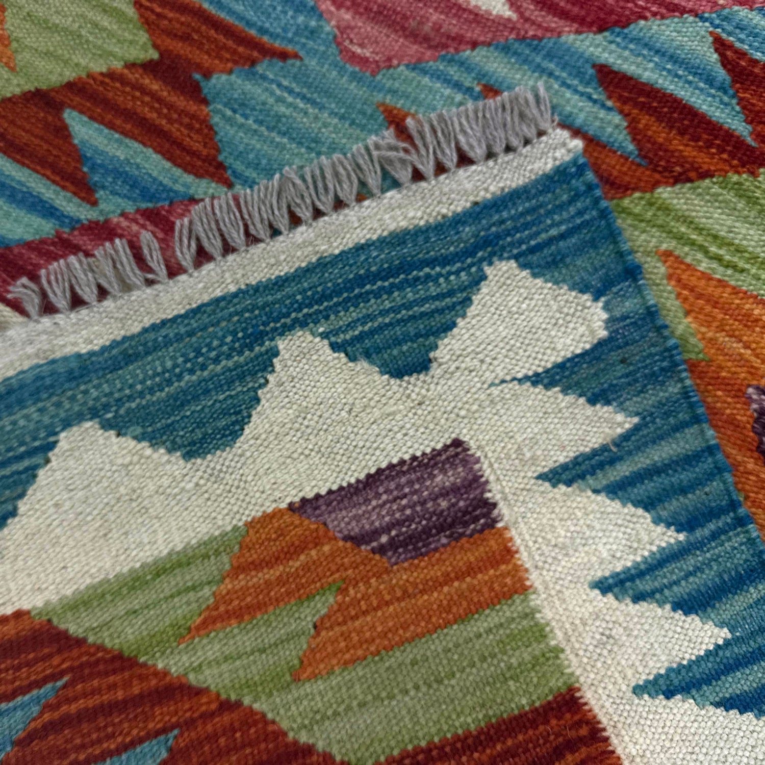Handmade Multi Kilim Geometric 2x4 ft
