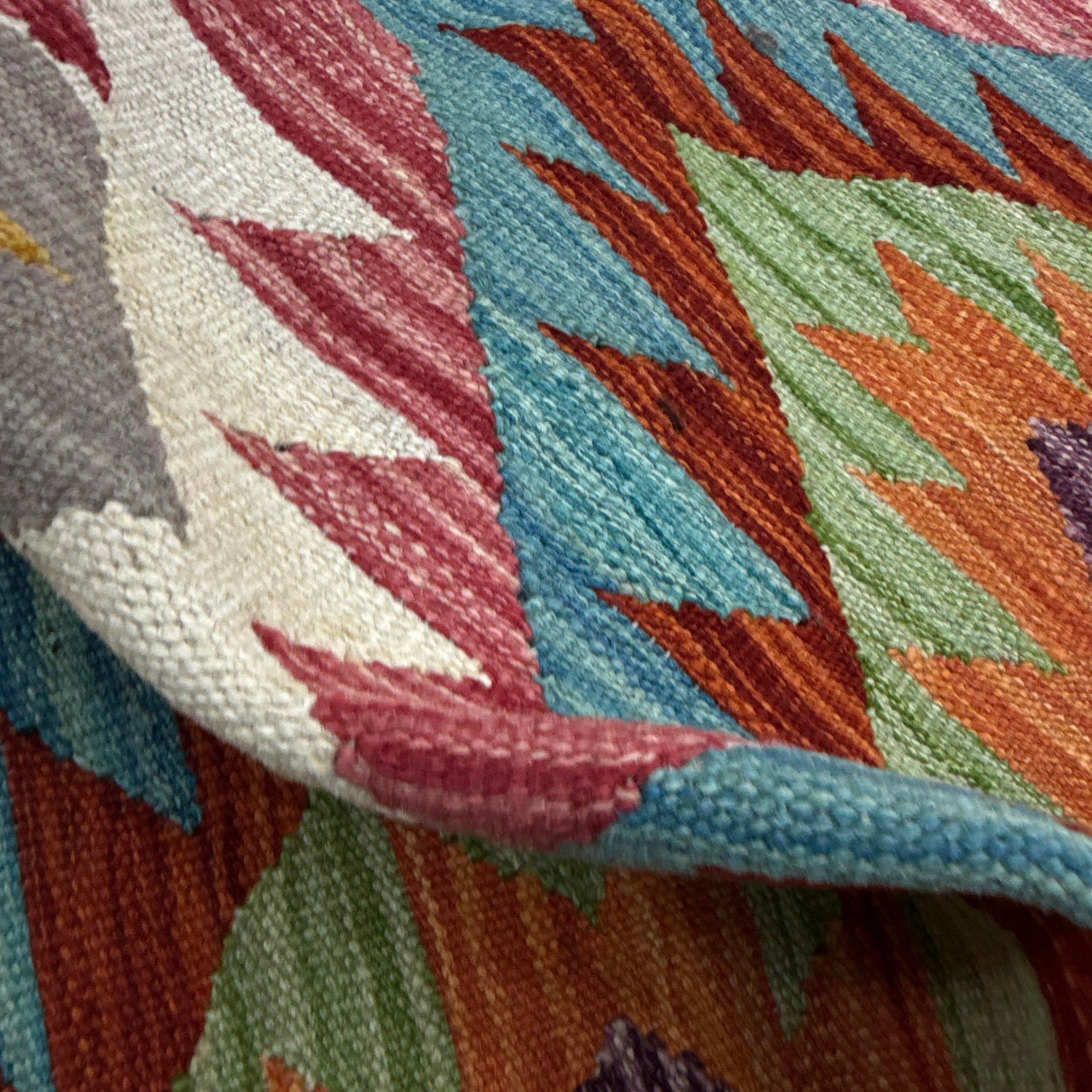Handmade Multi Kilim Geometric 2x4 ft