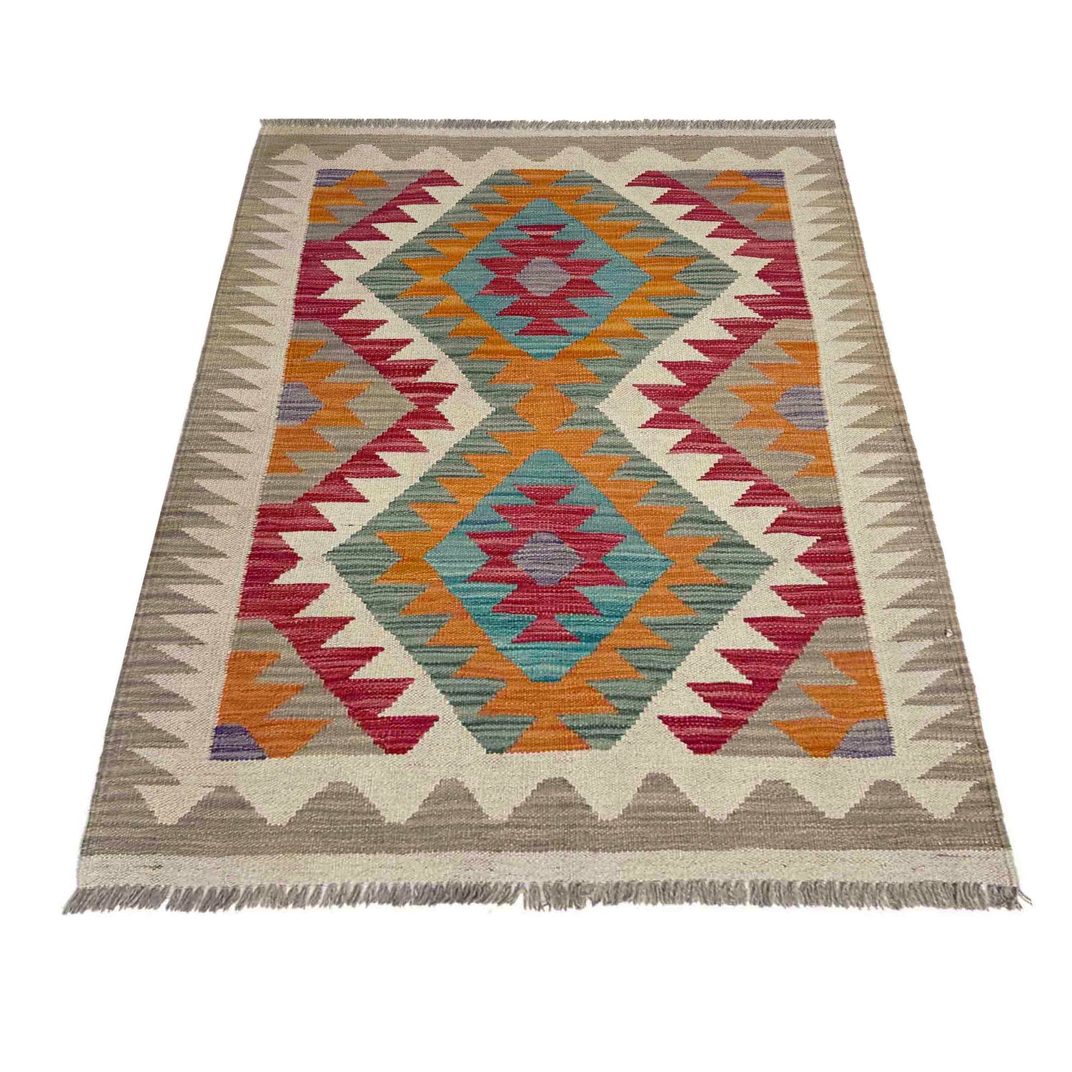 Handmade Multi Kilim Geometric 2x4 ft