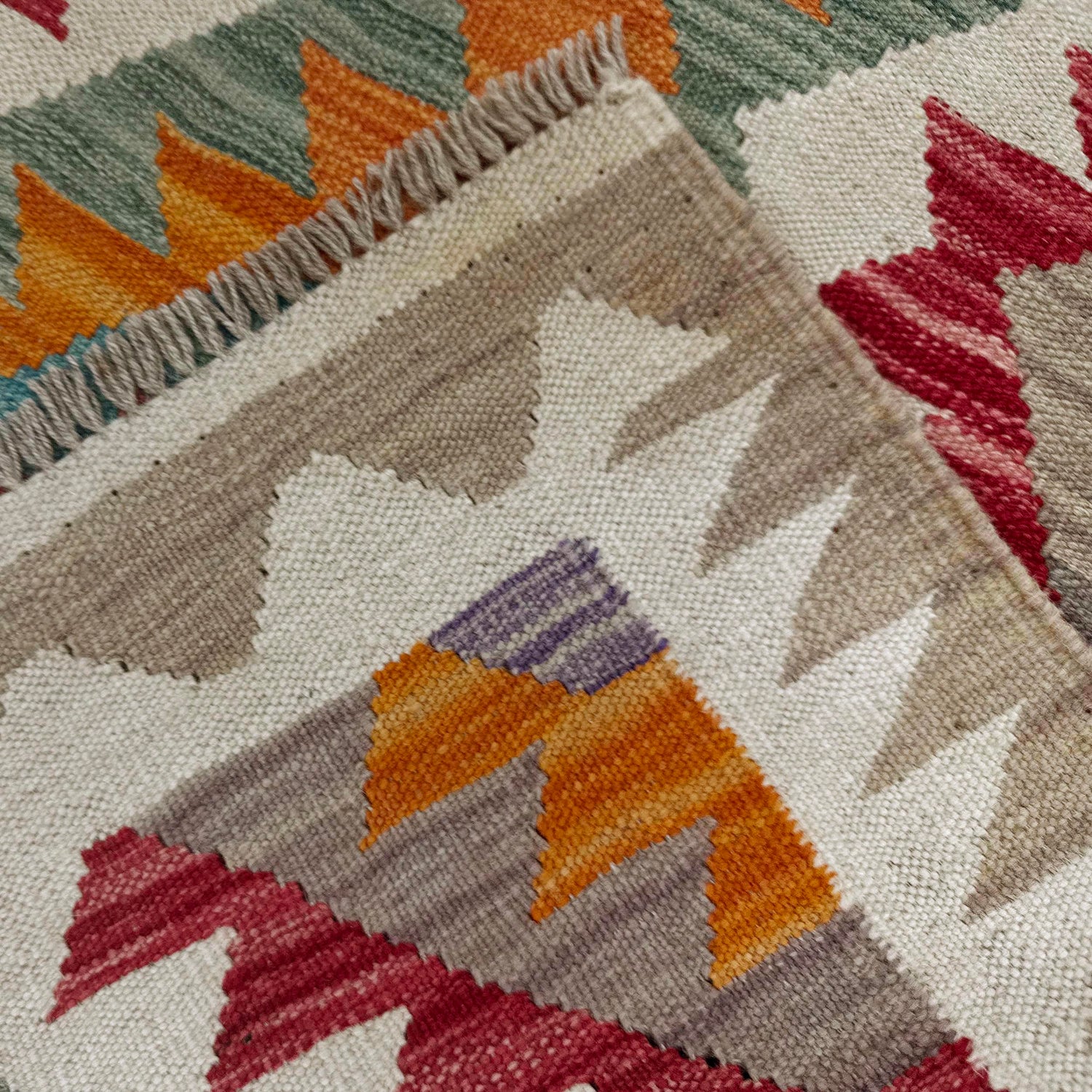 Handmade Multi Kilim Geometric 2x4 ft